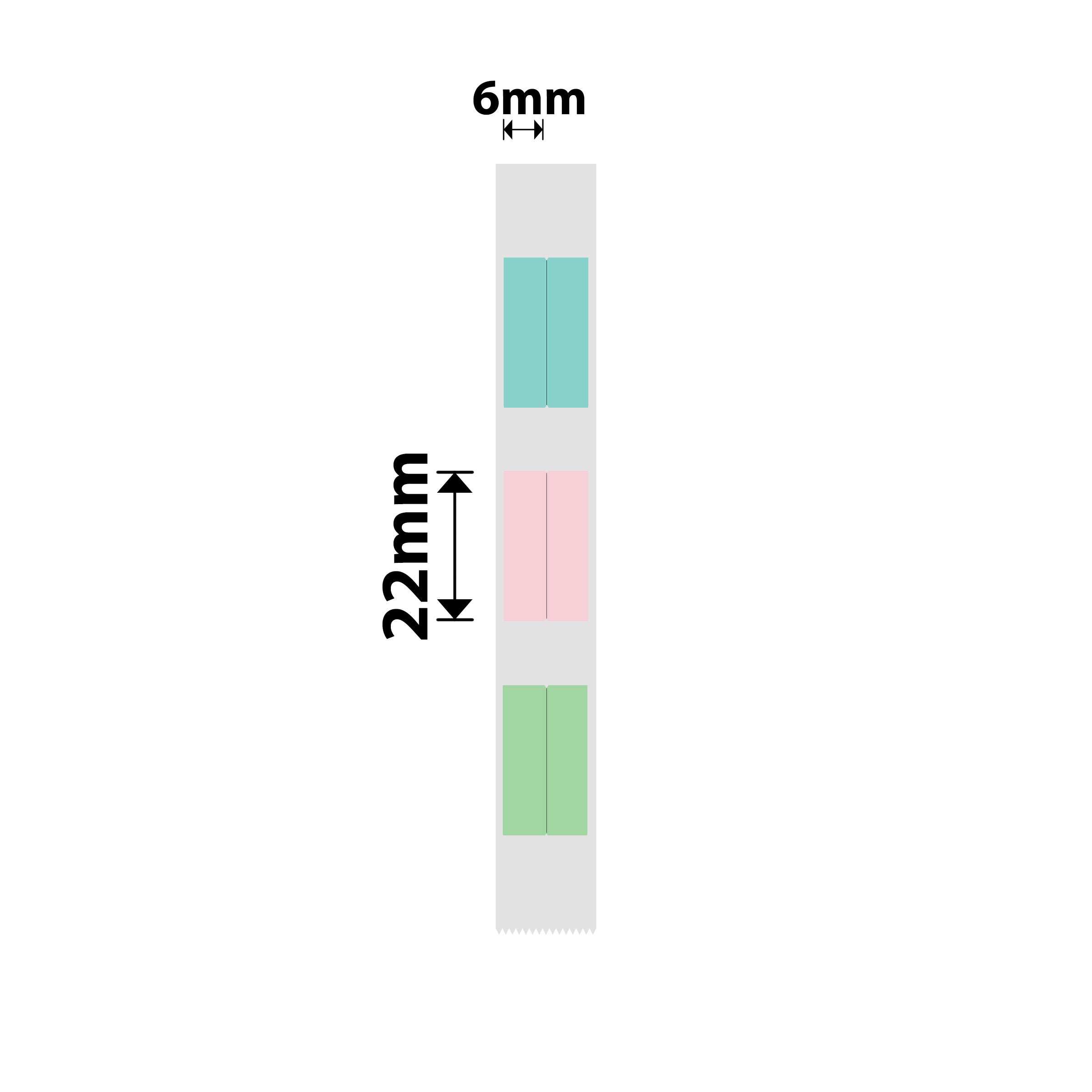 NB511 - NIIMBOT - D11 / D101 / D110 / H1S - 6X22MM/2L - 500 MULTI-COLOUR VERTICAL PEN - STATIONARY LABELS