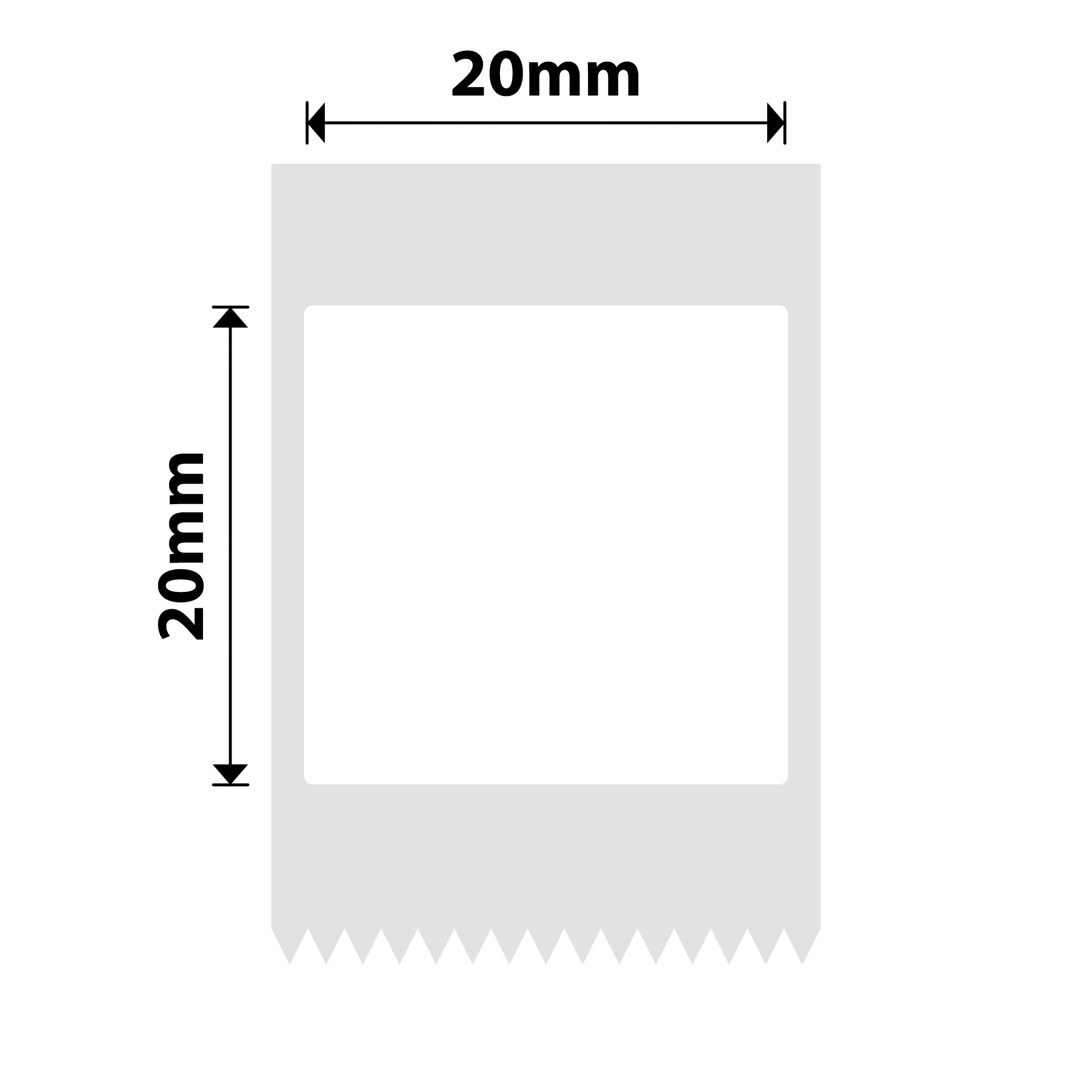 NB520 - NIIMBOT - B1 / B21 / B3S / B4 - 20X20MM - 320 WHITE LABELS
