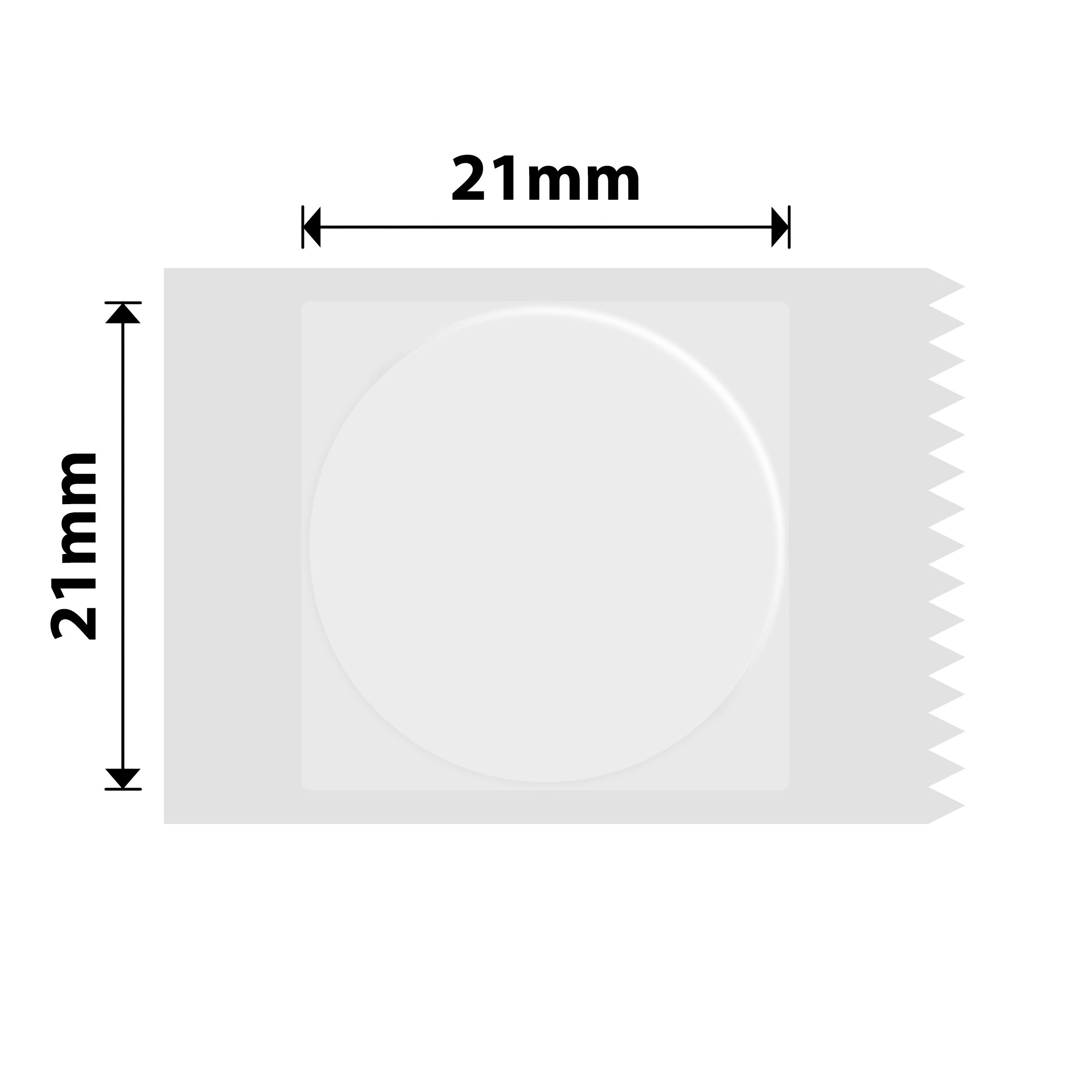 NB522 - NIIMBOT - B1 / B21 / B3S / B4 - 21X21MM - 305 TRANSPARENT ROUND LABELS