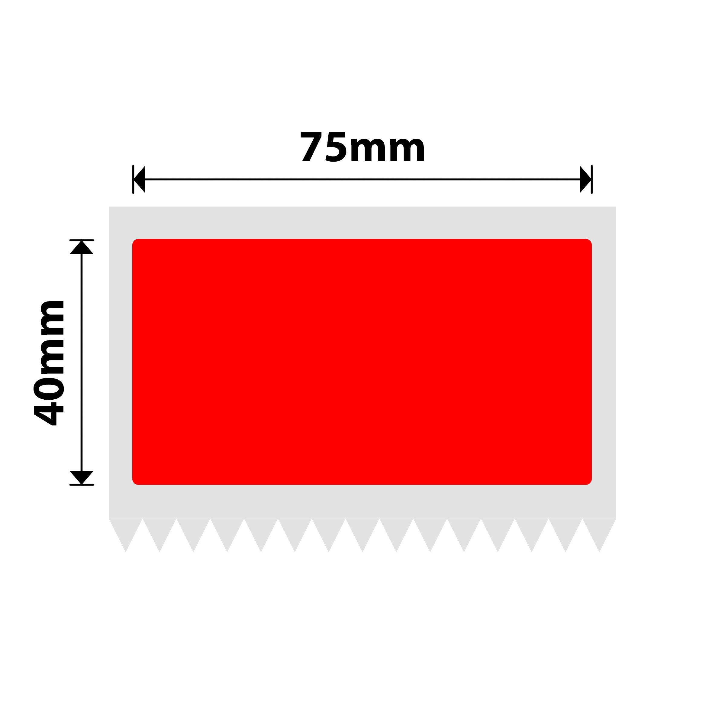 NB554 - NIIMBOT - K3 ONLY - 75X40MM - 690 RED LABELS