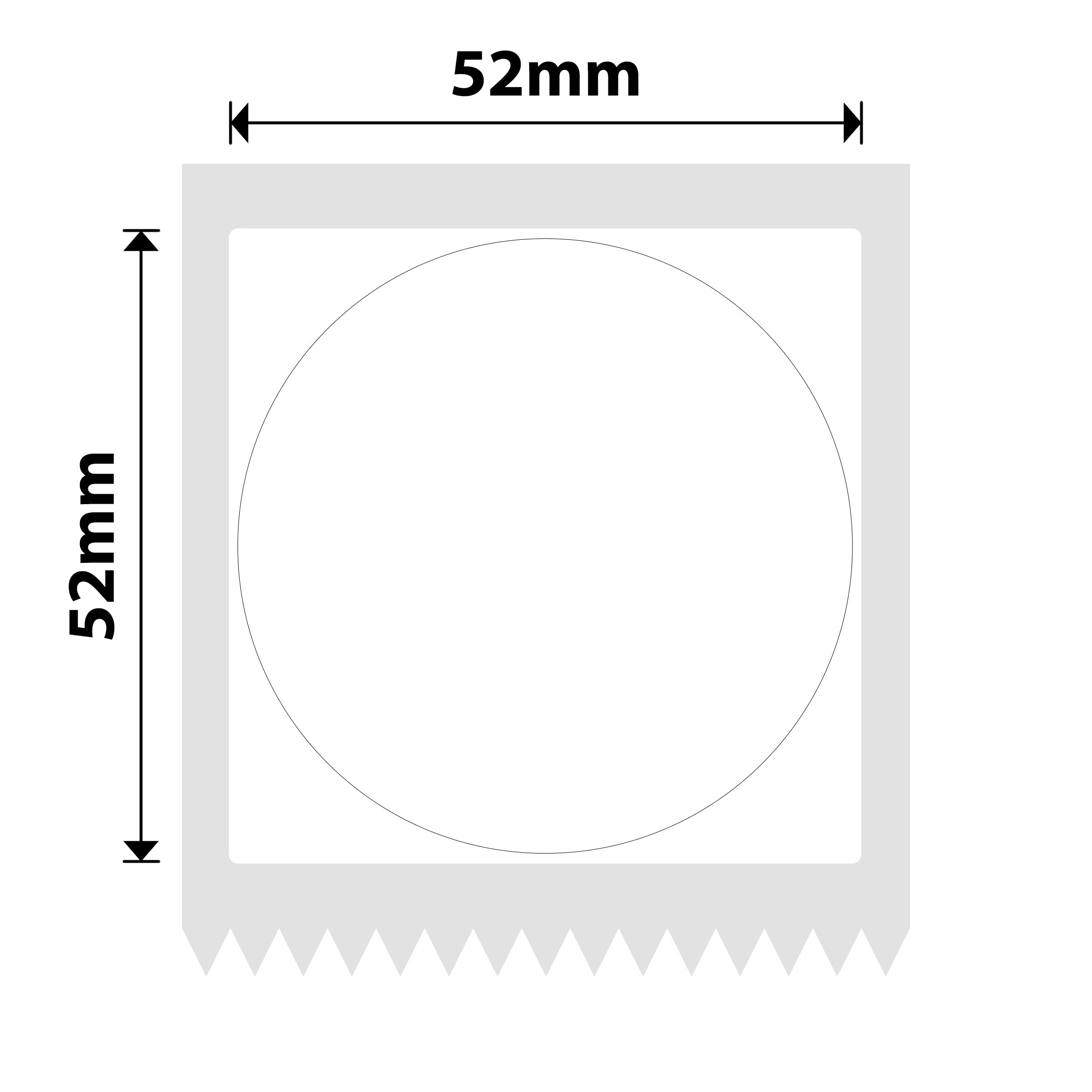 NB564 - NIIMBOT - K3 ONLY - 52X52MM - 580 WHITE ROUND LABELS