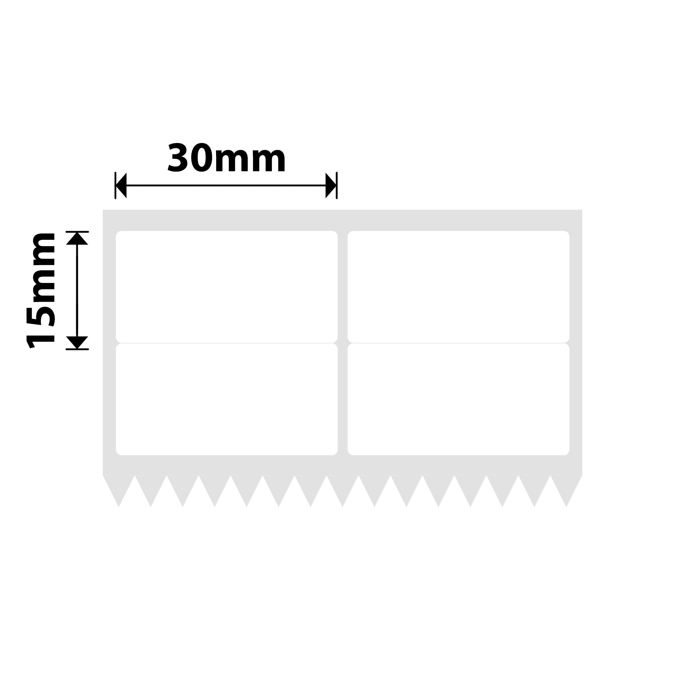 NB571 - NIIMBOT - K3 ONLY - 30X15MM/2L2R - 3,600 WHITE LABELS