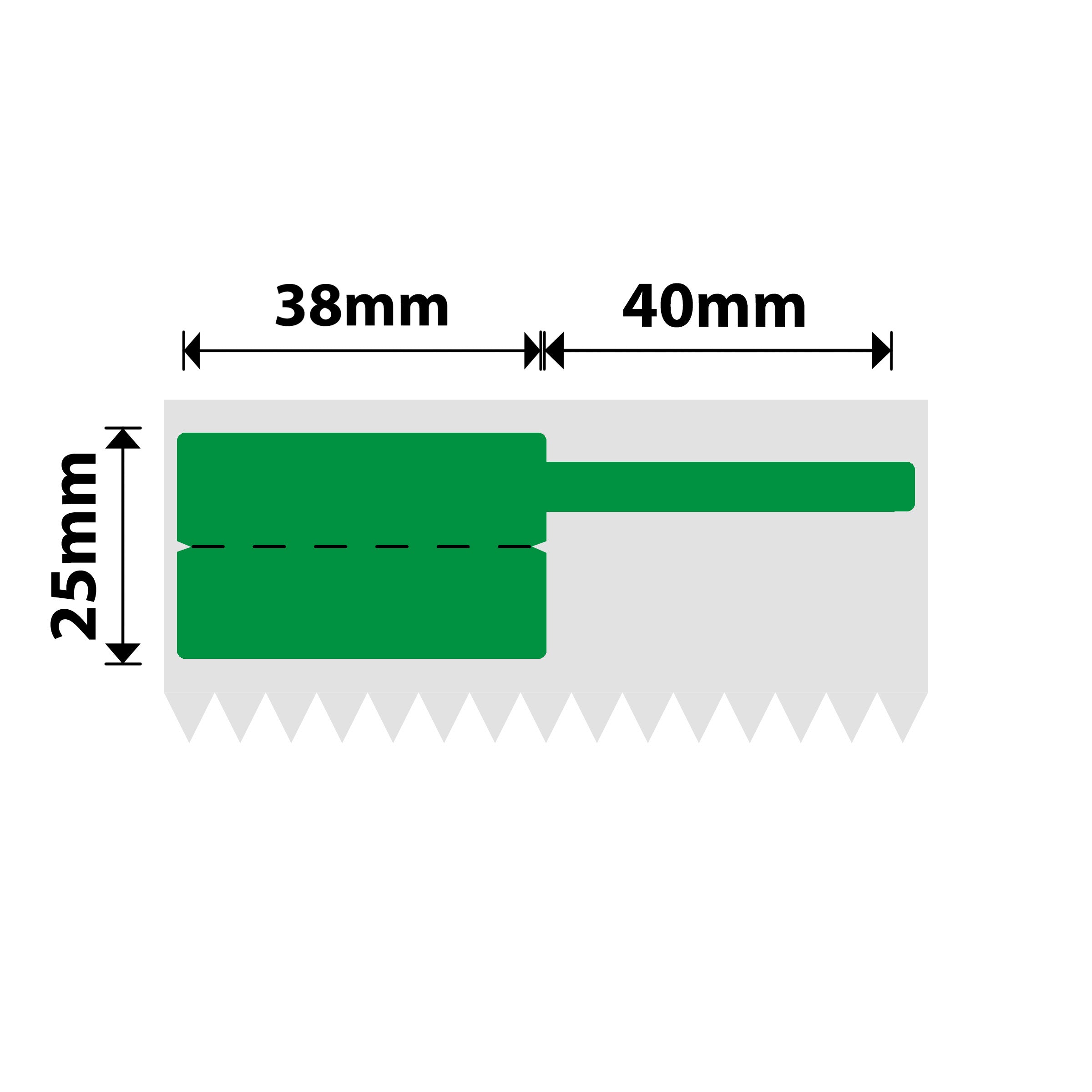 NB580 - NIIMBOT - K3 ONLY - 38X25+40MM - 1,000 GREEN CABLE LABELS