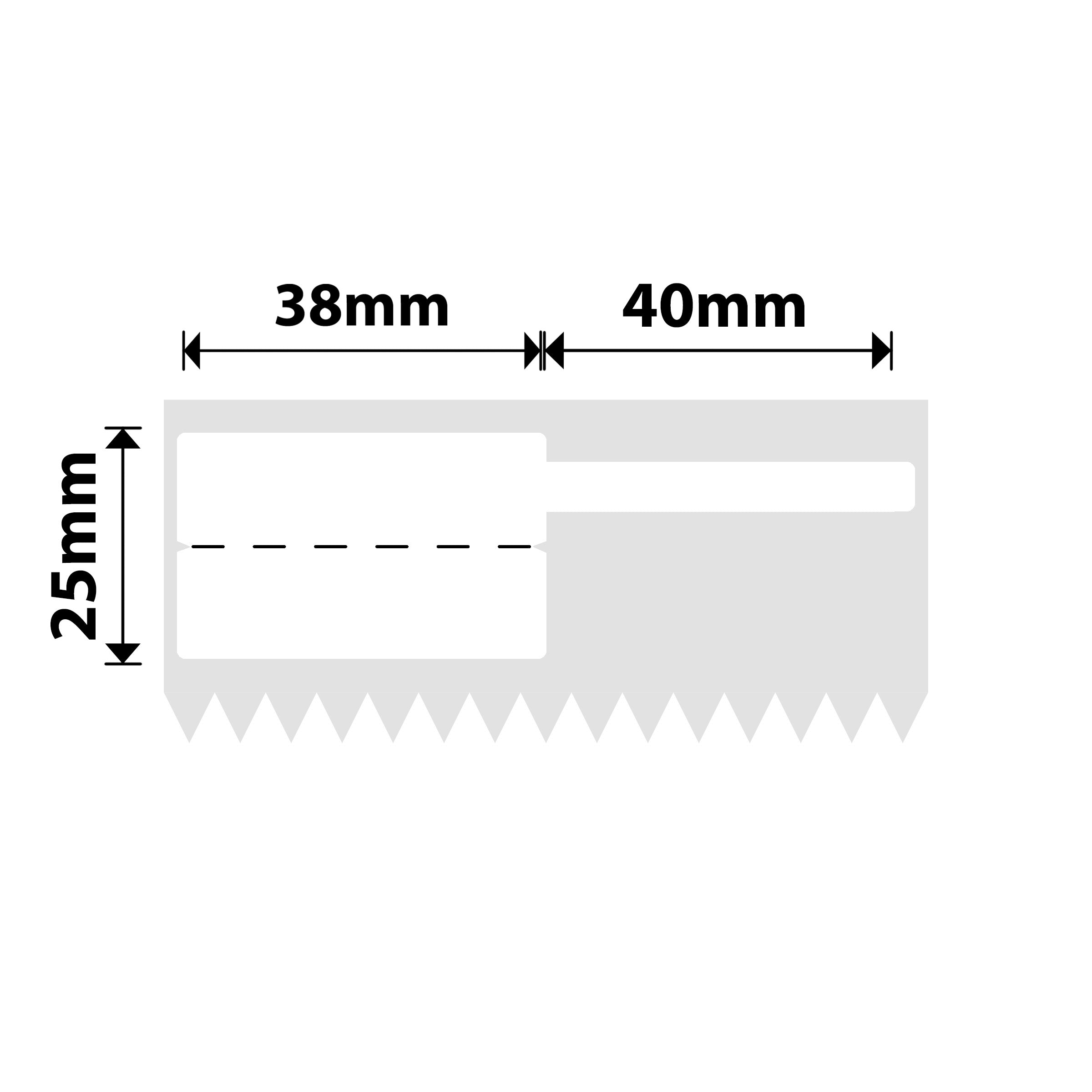 NB582 - NIIMBOT - K3 ONLY - 38X25+40MM - 1,000 WHITE CABLE LABELS