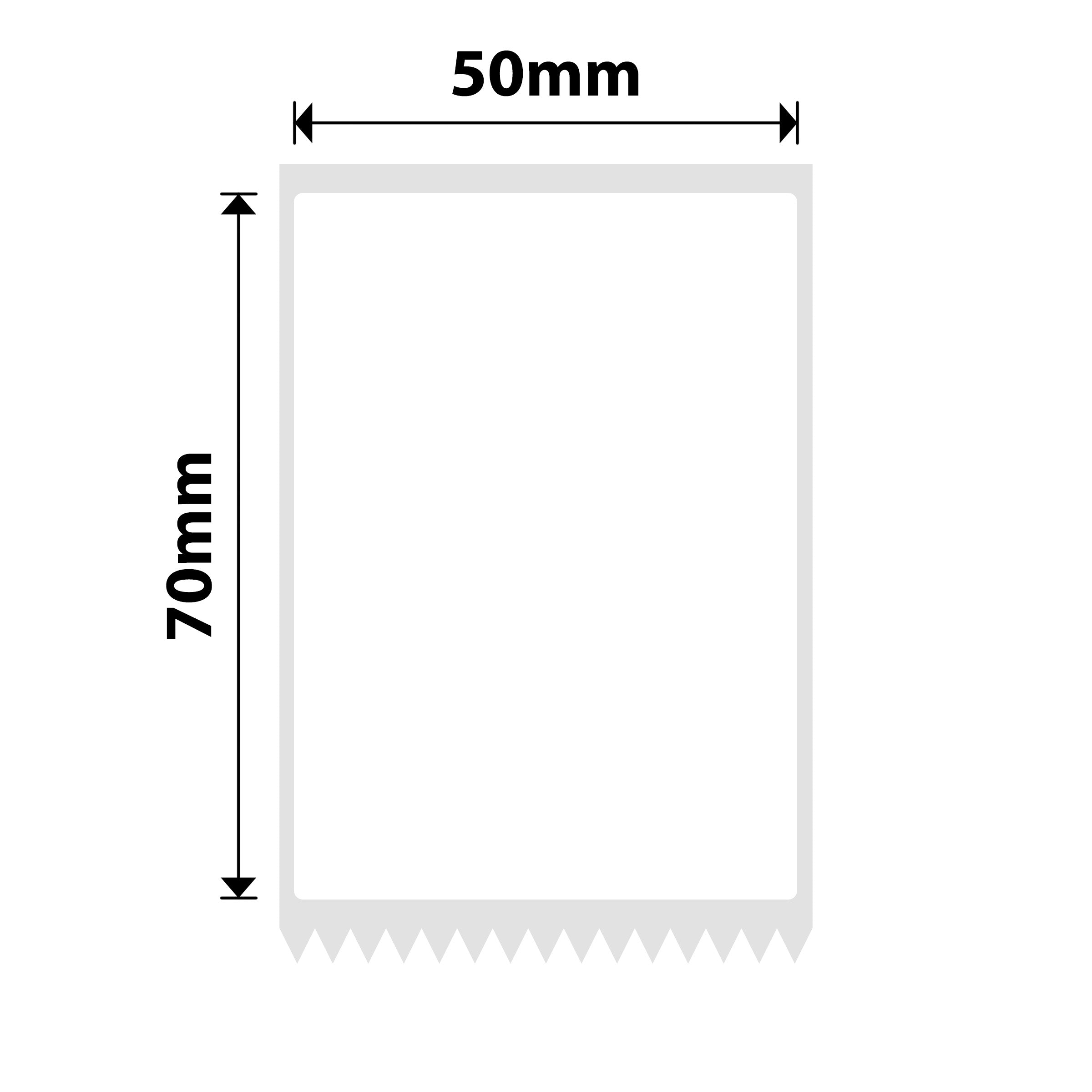 NB593 - NIIMBOT - M2 / M3 - 50X70MM - 100 WHITE PET LABELS