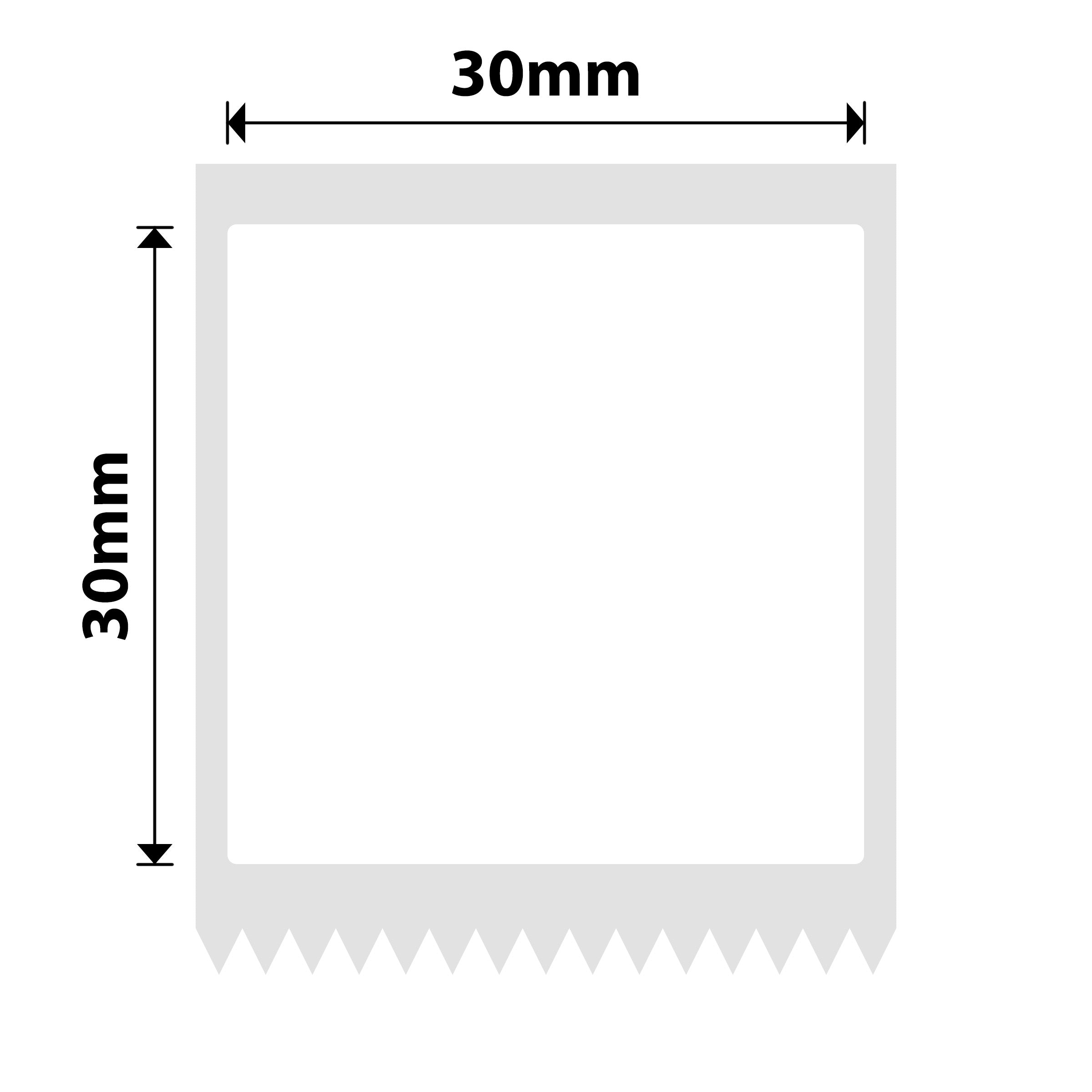 NB594 - NIIMBOT - M2 / M3 - 30X30MM - 225 WHITE PET LABELS