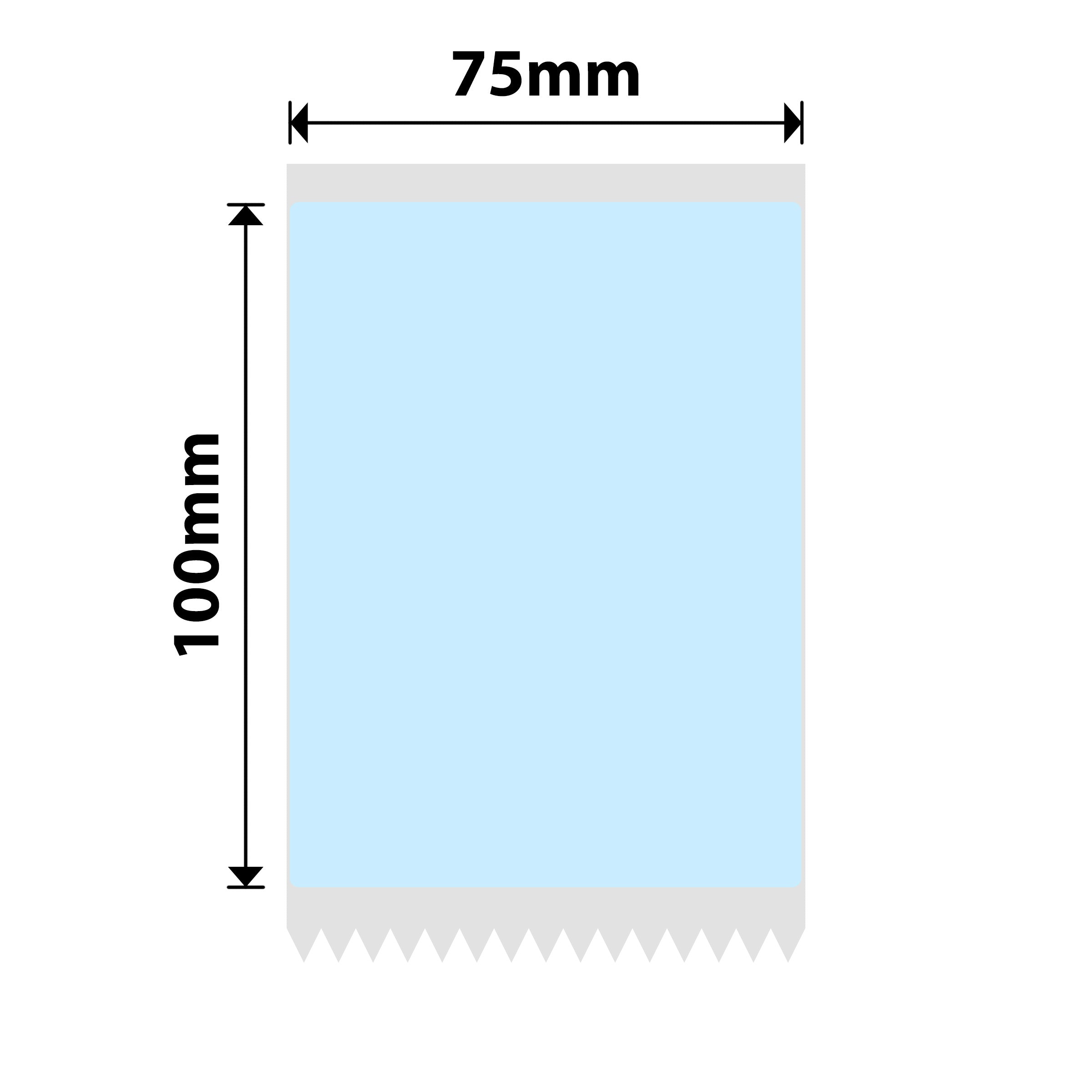 NB633 - NIIMBOT - B3S / B4 ONLY - 75X100MM - 75 BABY BLUE LABELS