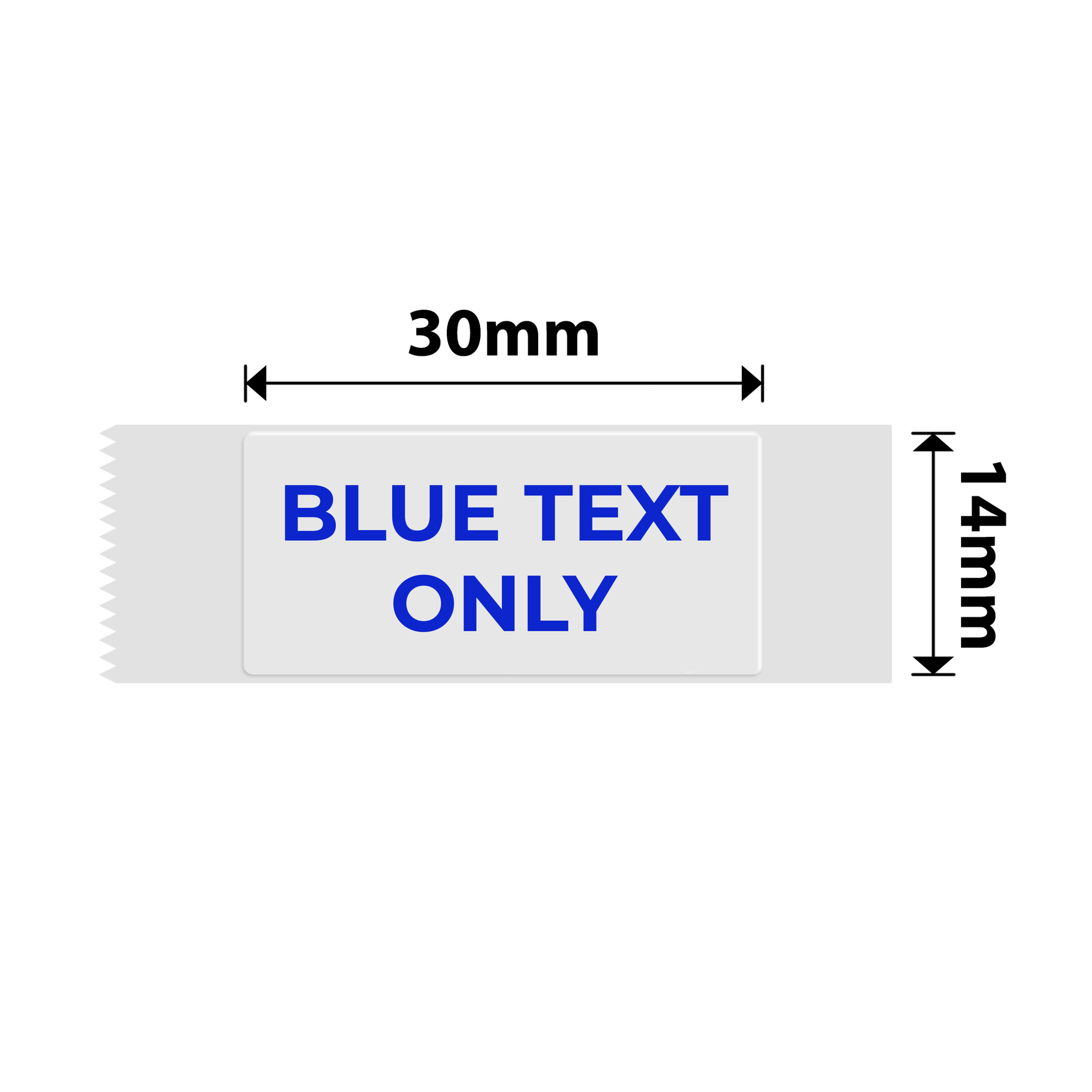 NB638 - NIIMBOT - D11 / D101 / D110 / H1S - 14X30MM - 195 TRANSPARENT BLUE TEXT ONLY LABELS