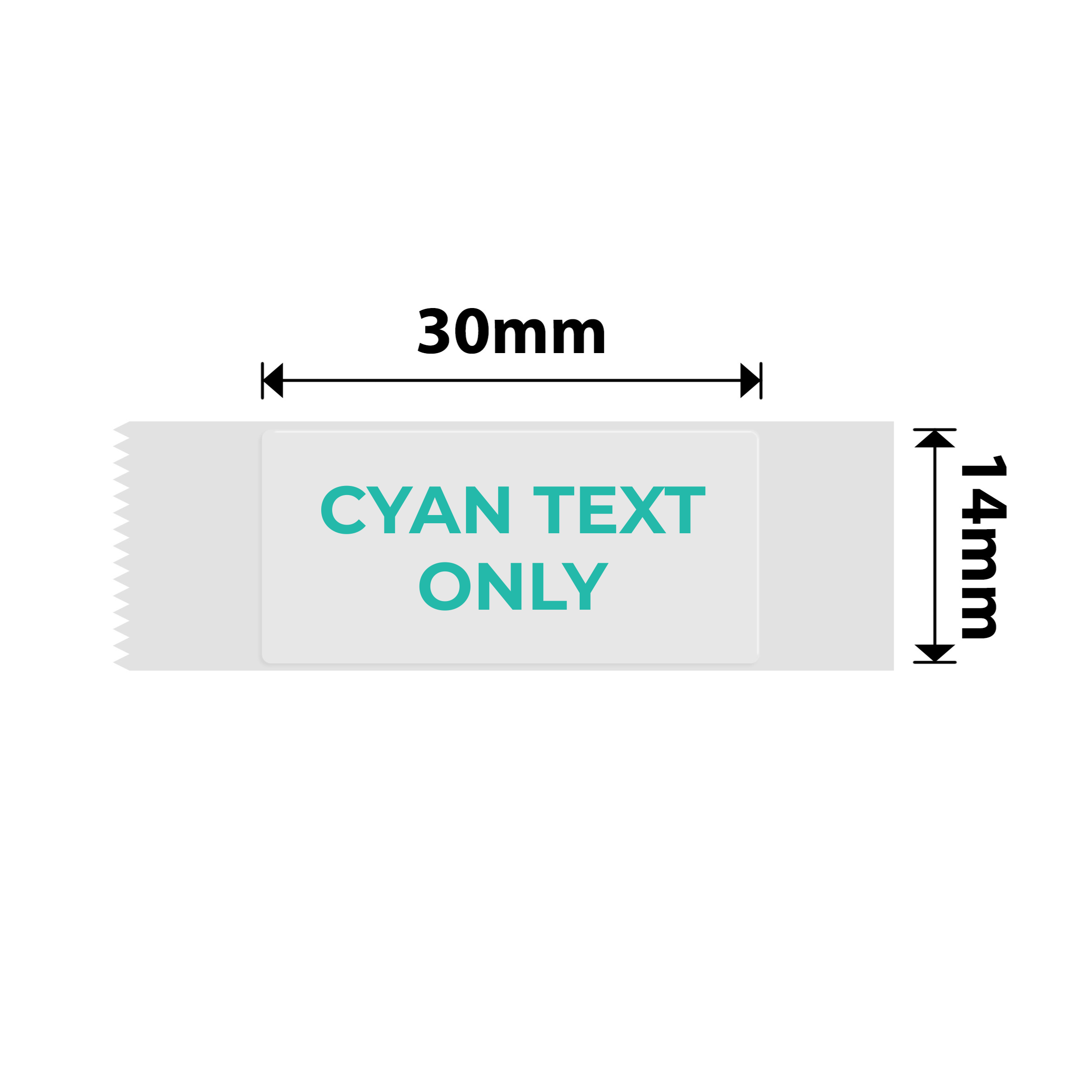 NB644 - NIIMBOT - D11 / D101 / D110 / H1S - 14X30MM - 195 TRANSPARENT CYAN TEXT ONLY LABELS