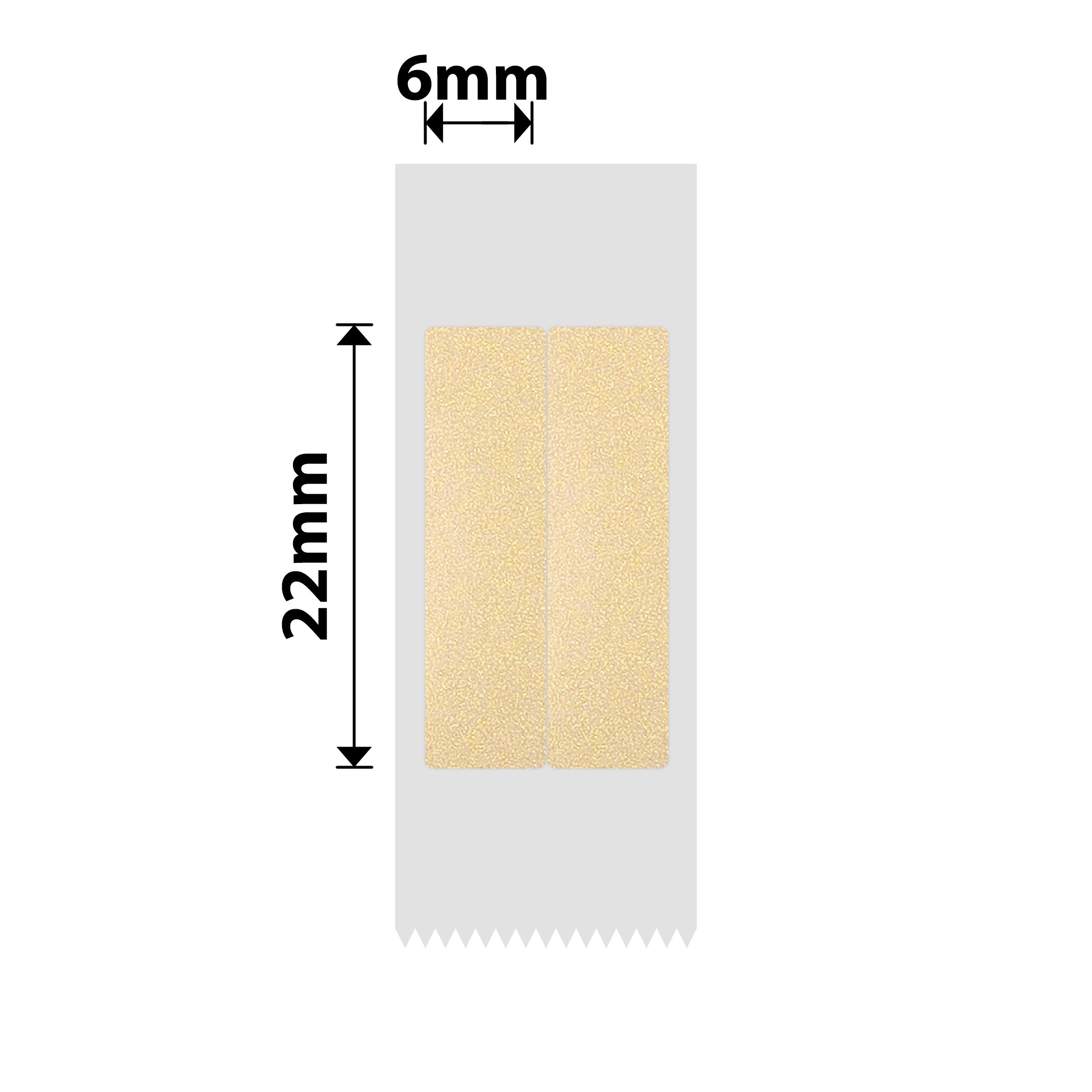 NB646 - NIIMBOT - D11 / D101 / D110 / H1S - 6X22MM/2L - 500 GOLD TRANSPARENT VERTICAL PEN - STATIONARY LABELS