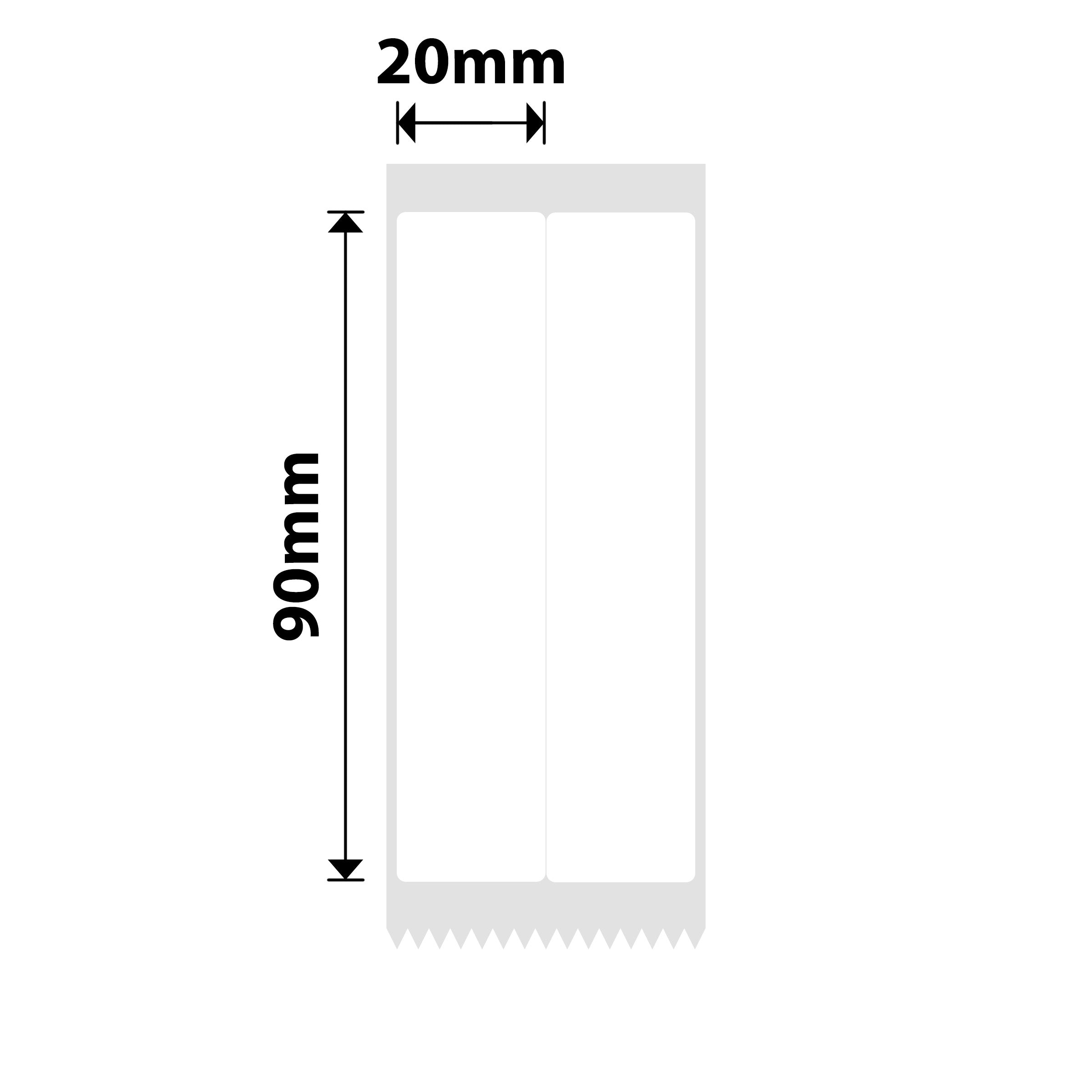 NB648 - NIIMBOT - B1 / B21 / B3S / B4 - 20X90/2L - 170 WHITE BLUE TEXT ONLY LABELS