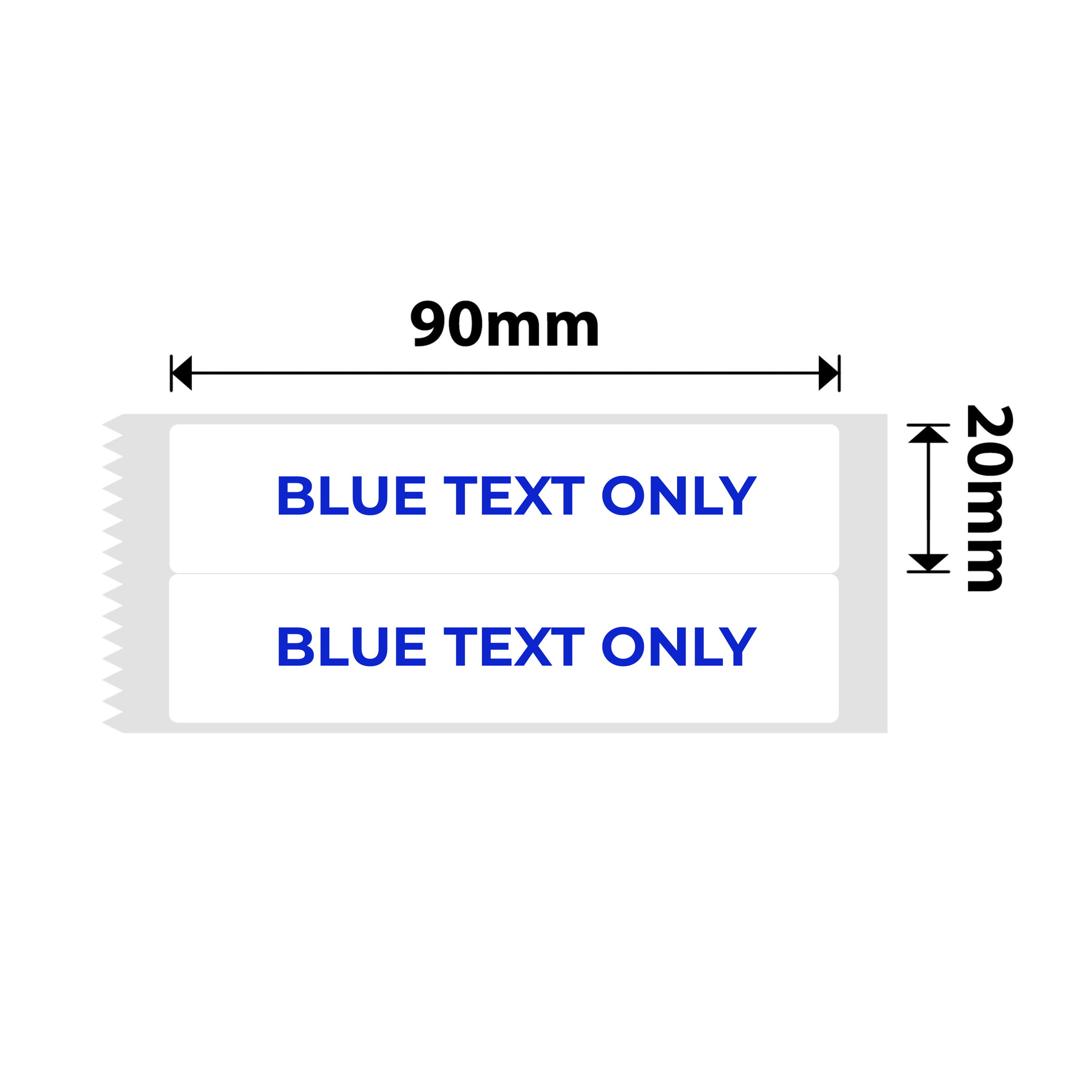 NB648 - NIIMBOT - B1 / B21 / B3S / B4 - 20X90/2L - 170 WHITE BLUE TEXT ONLY LABELS