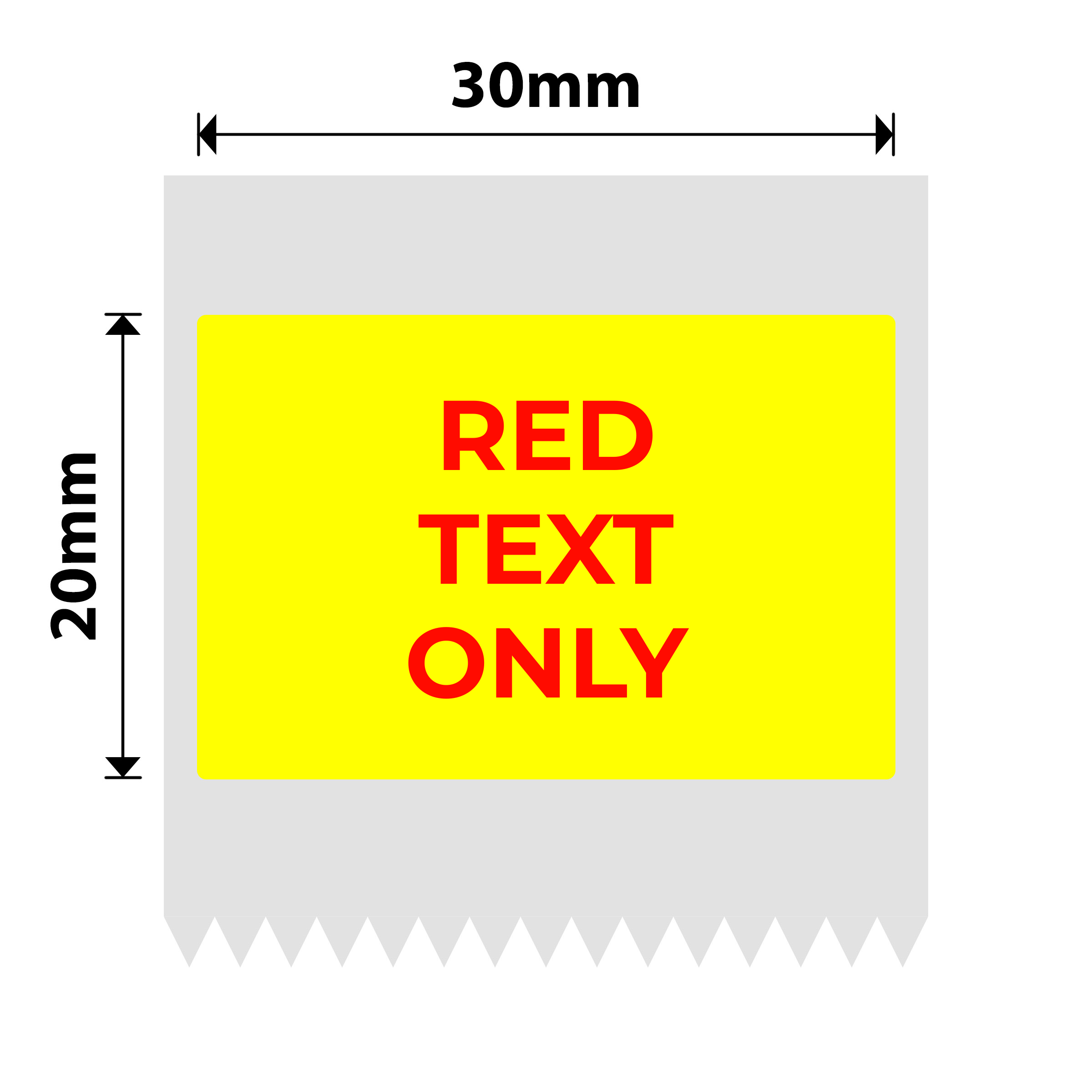 NB650 - NIIMBOT - B1 / B21 / B3S / B4 - 30X20MM - 315 YELLOW RED TEXT ONLY LABELS