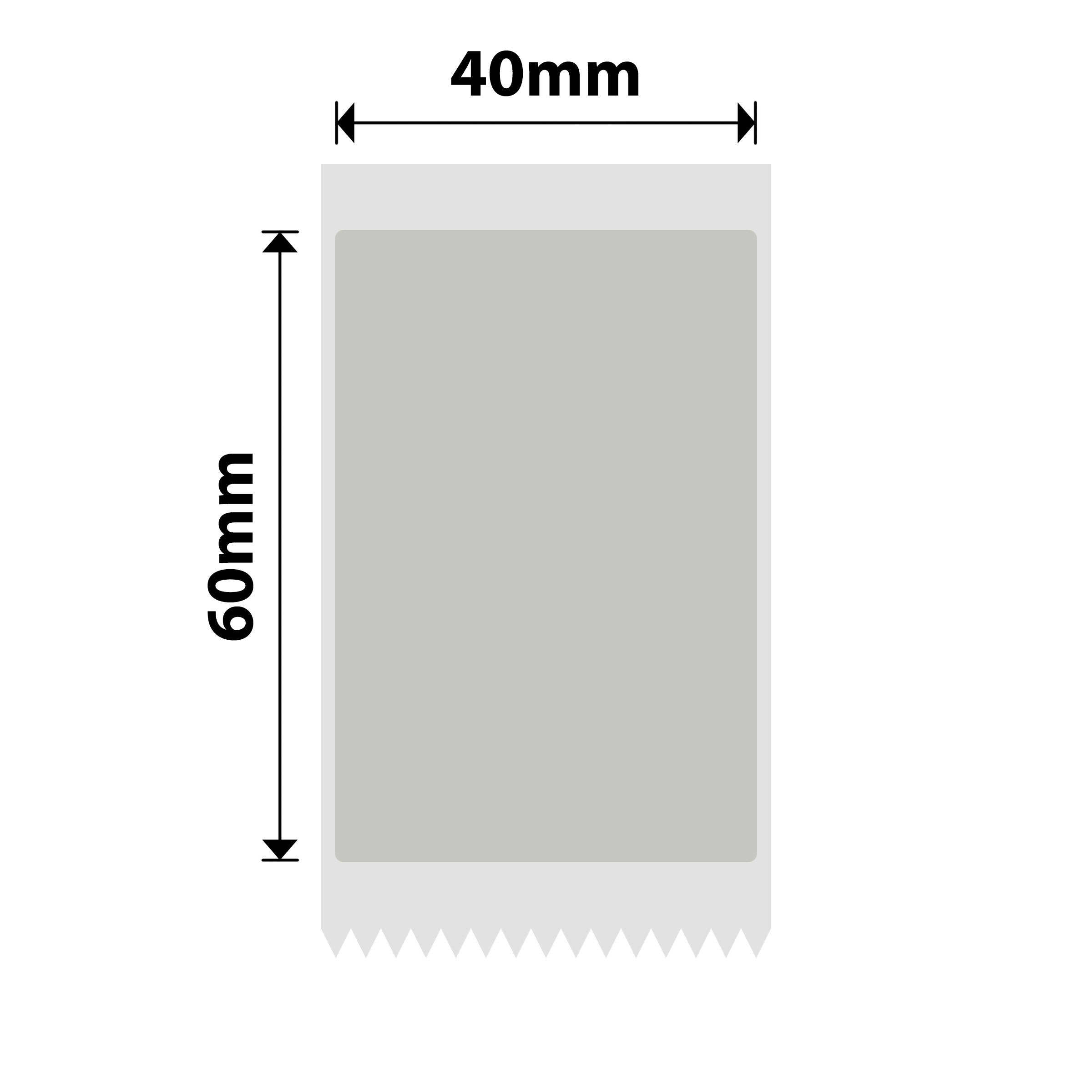 NB651 - NIIMBOT - B1 / B21 / B3S / B4 - 40X60MM - 105 SILVER GREY BLUE TEXT ONLY LABELS