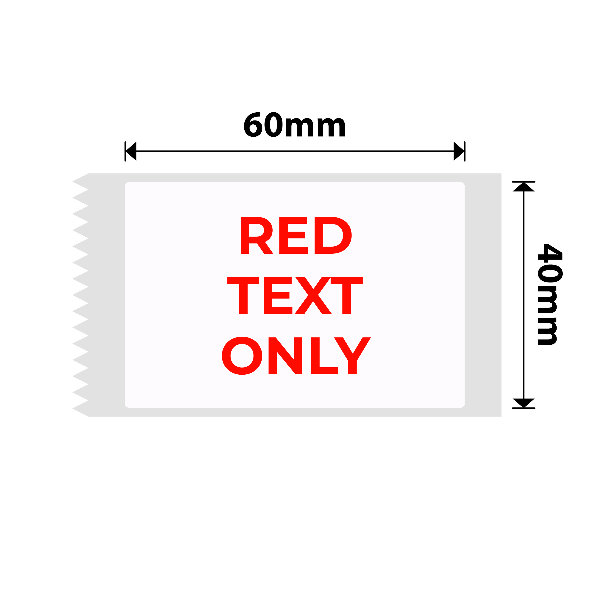 NB652 - NIIMBOT - B1 / B21 / B3S / B4 - 40X60MM - 125 WHITE LABELS RED TEXT ONLY LABELS