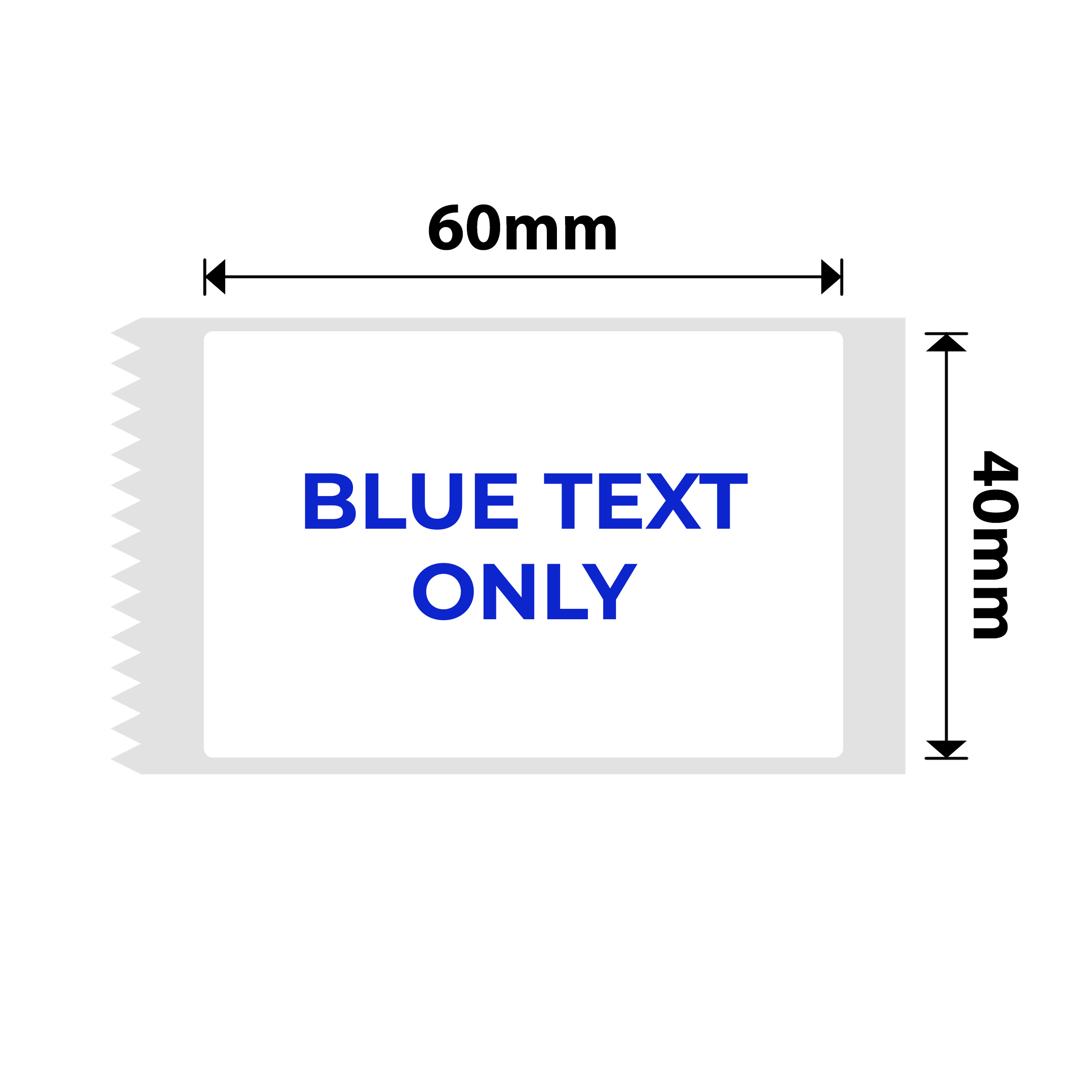 NB653 - NIIMBOT - B1 / B21 / B3S / B4 - 40X60MM - 125 WHITE BLUE TEXT ONLY LABELS