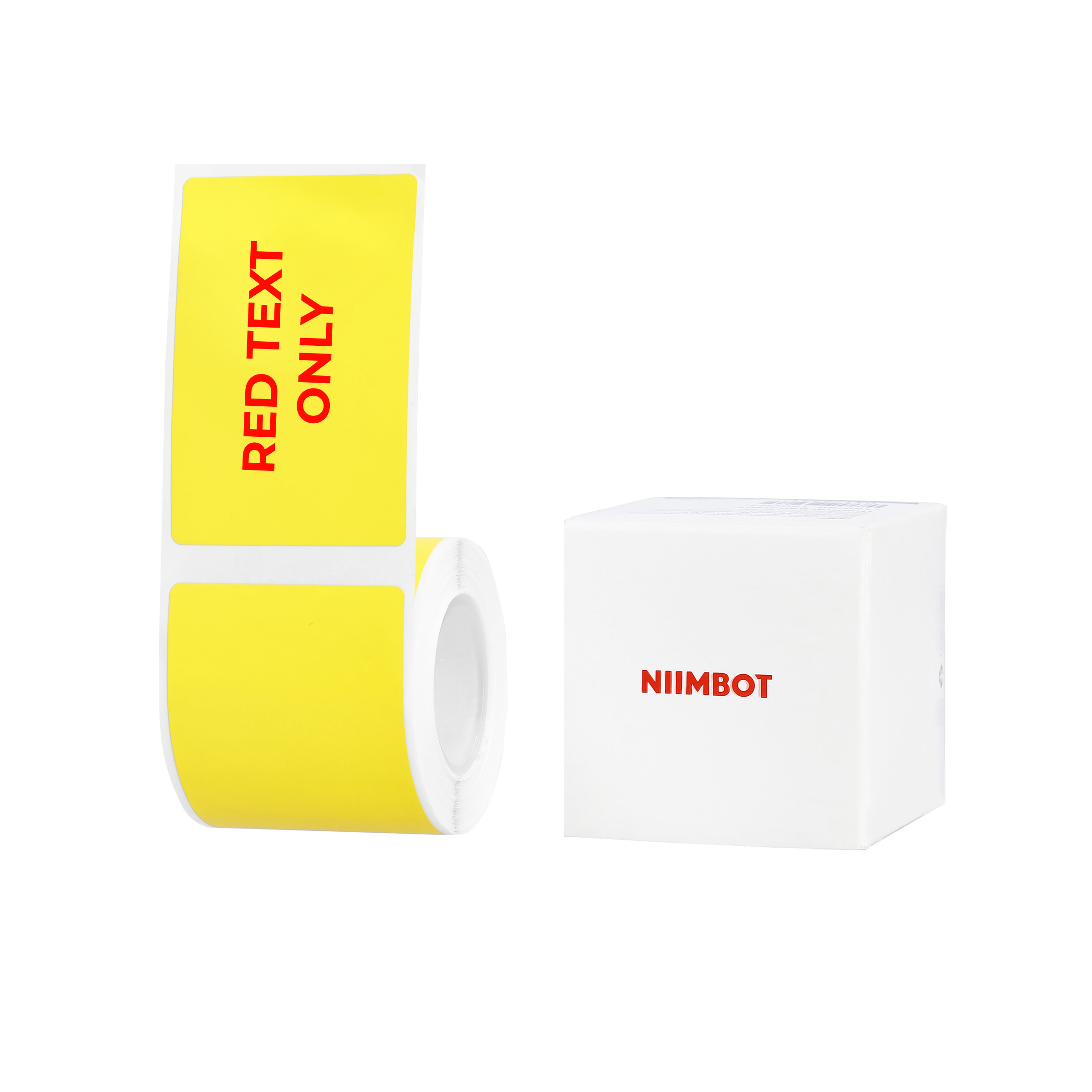NB654 - NIIMBOT - B1 / B21 / B3S / B4 - 40X60MM - 125 YELLOW RED TEXT ONLY LABELS