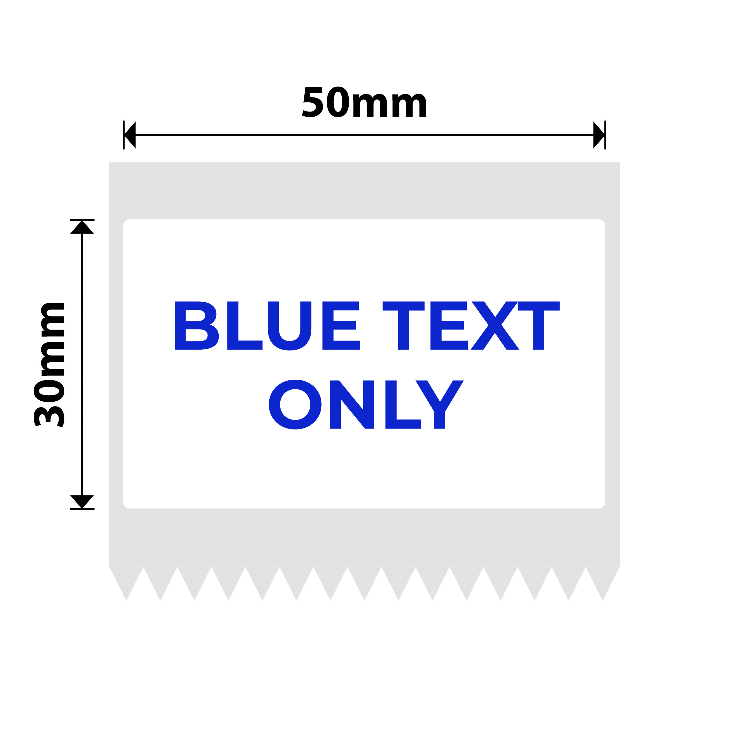 NB655 - NIIMBOT - B1 / B21 / B3S / B4 - 50X30MM - 230 WHITE BLUE TEXT ONLY LABELS