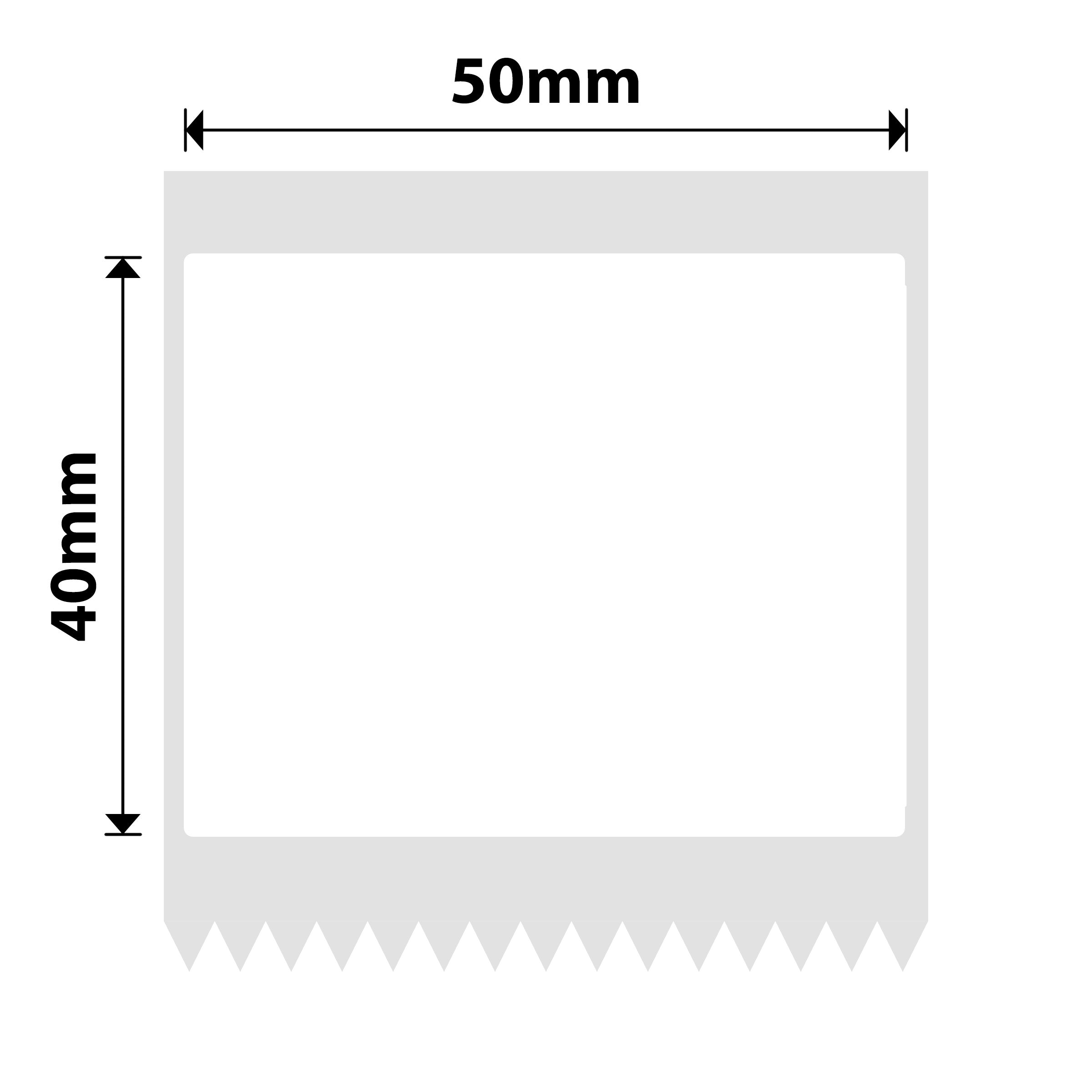 NB657 - NIIMBOT - B1 / B21 / B3S / B4 - 50X40MM - 180 WHITE BLUE TEXT ONLY LABELS
