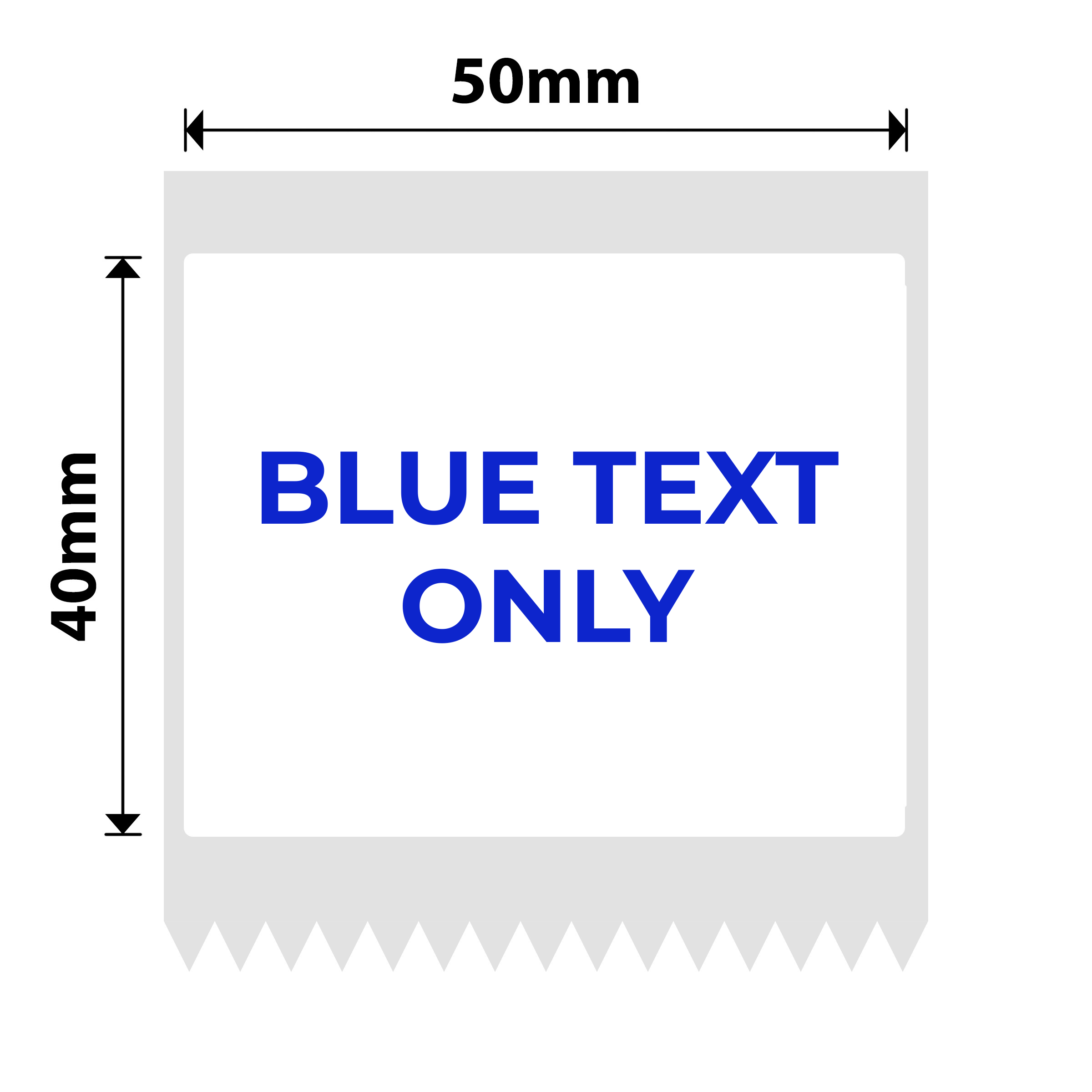 NB657 - NIIMBOT - B1 / B21 / B3S / B4 - 50X40MM - 180 WHITE BLUE TEXT ONLY LABELS