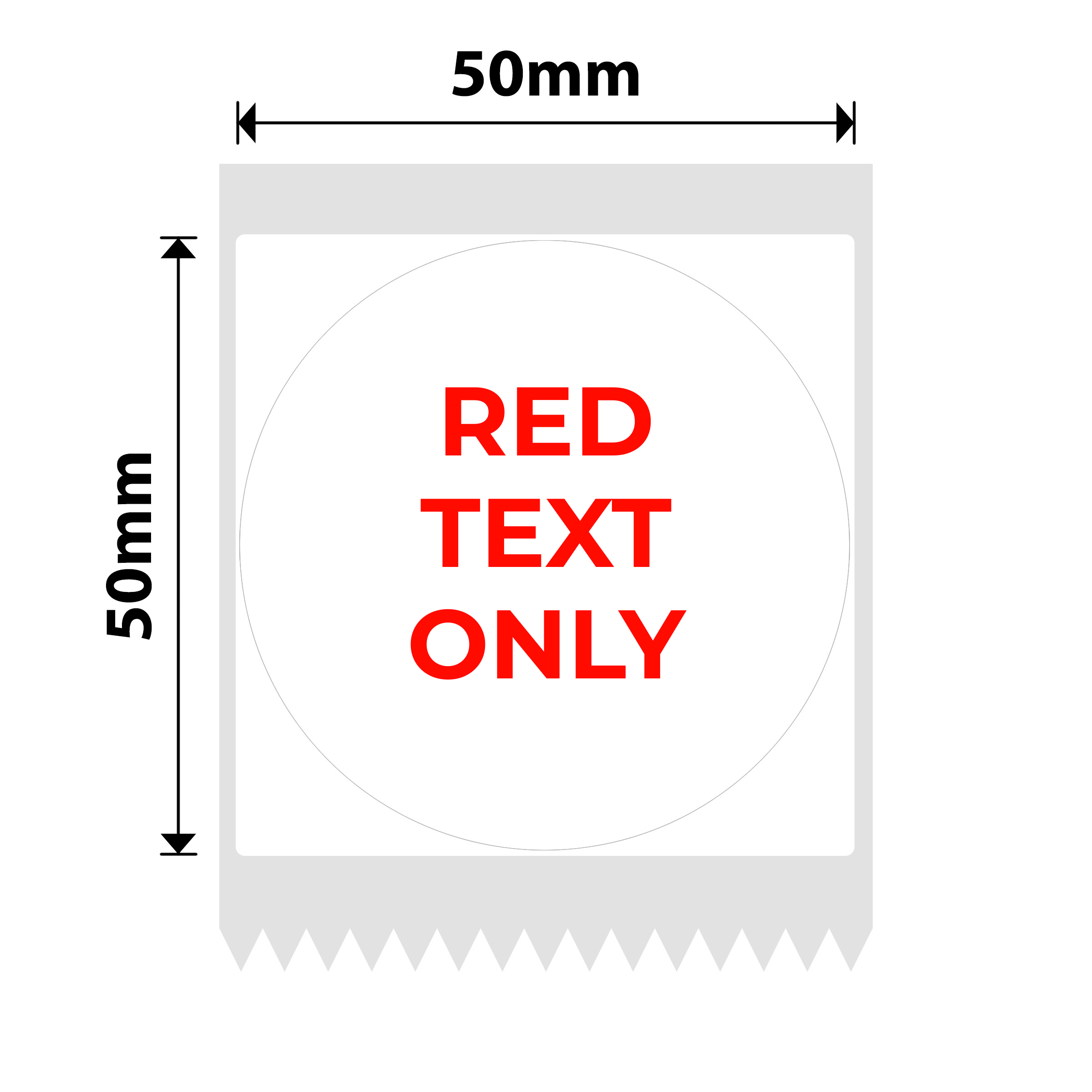 NB658 - NIIMBOT - B1 / B21 / B3S / B4 - 50X50MM - 145 WHITE ROUND RED TEXT ONLY LABELS