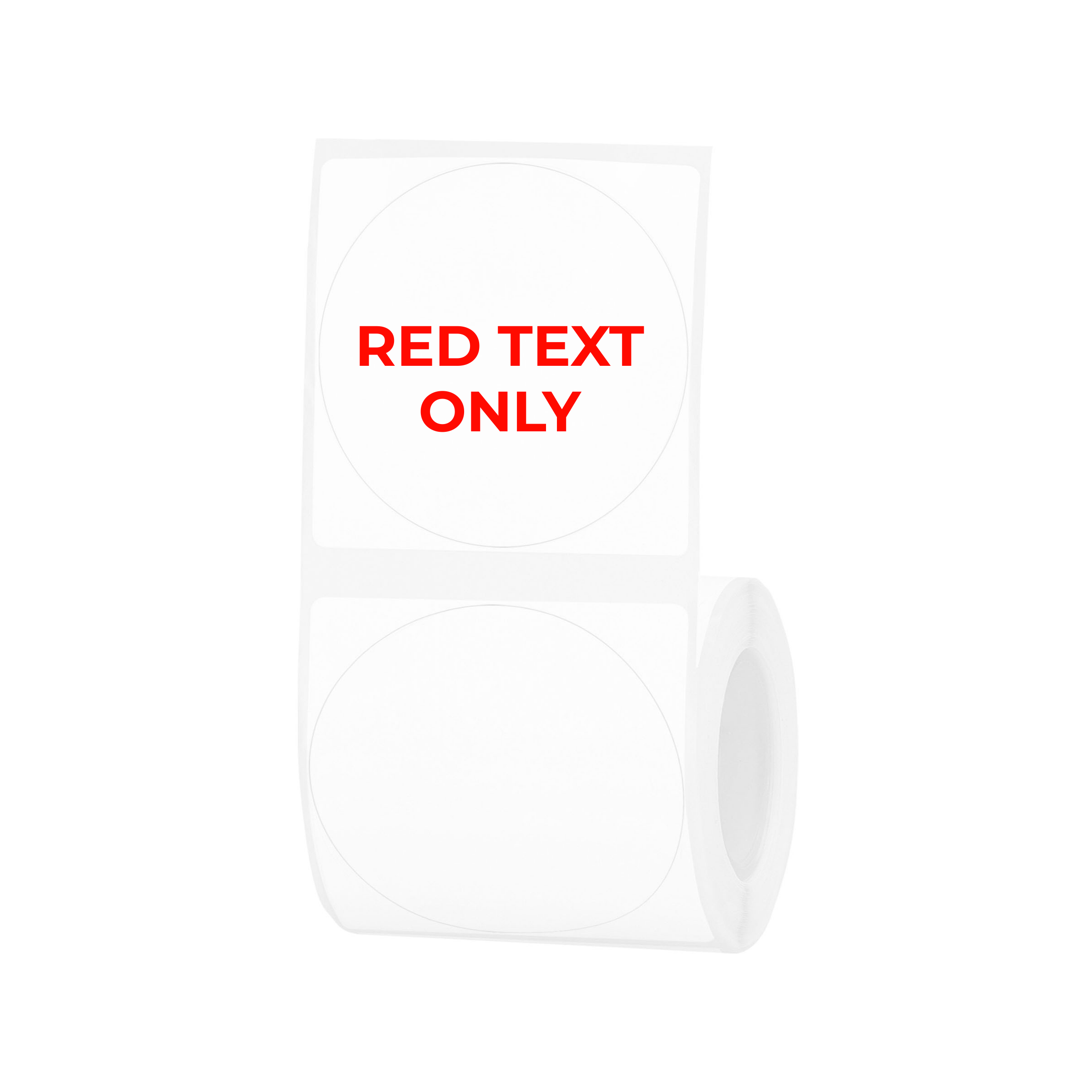 NB658 - NIIMBOT - B1 / B21 / B3S / B4 - 50X50MM - 145 WHITE ROUND RED TEXT ONLY LABELS