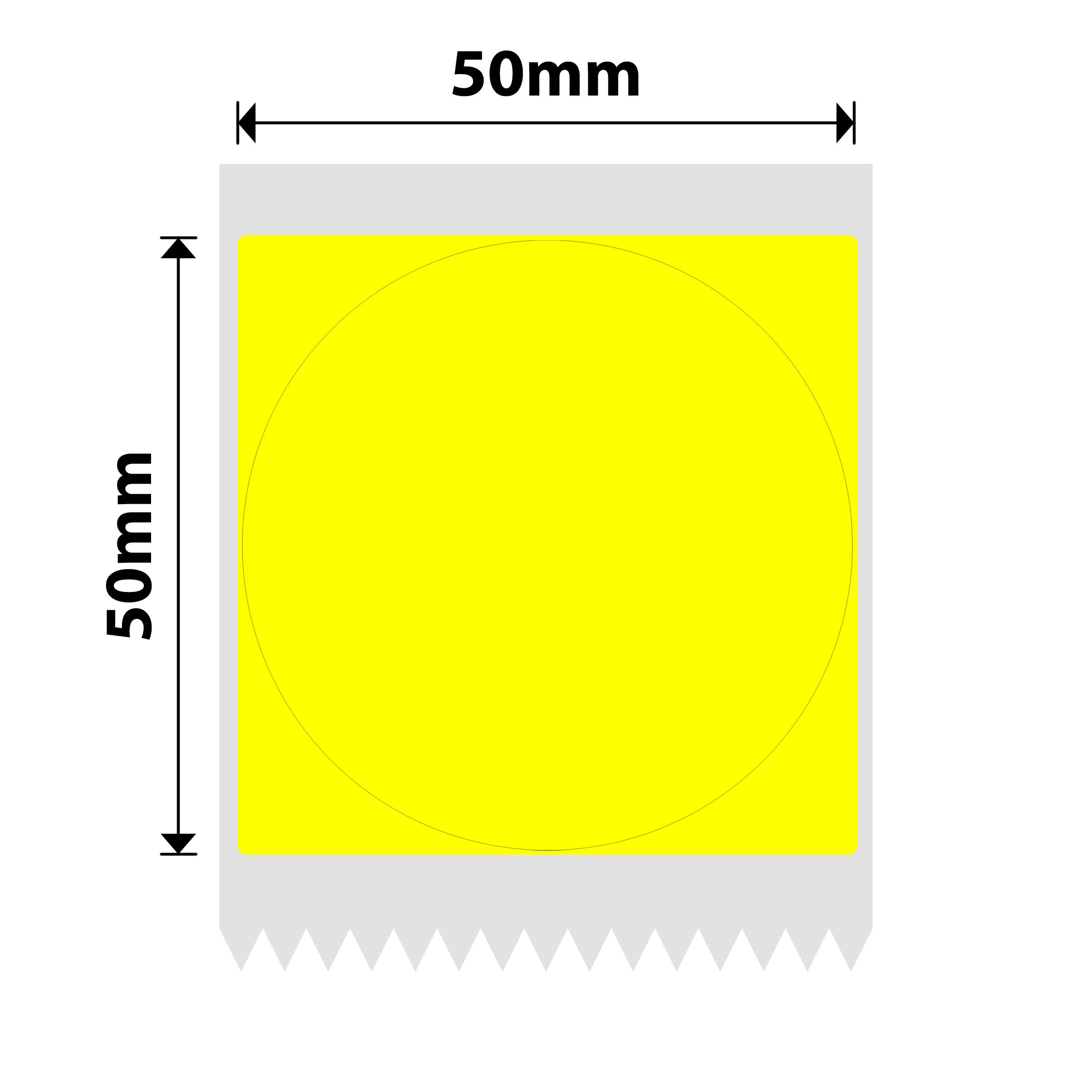NB659 - NIIMBOT - B1 / B21 / B3S / B4 - 50X50MM - 145 YELLOW ROUND RED TEXT ONLY LABELS