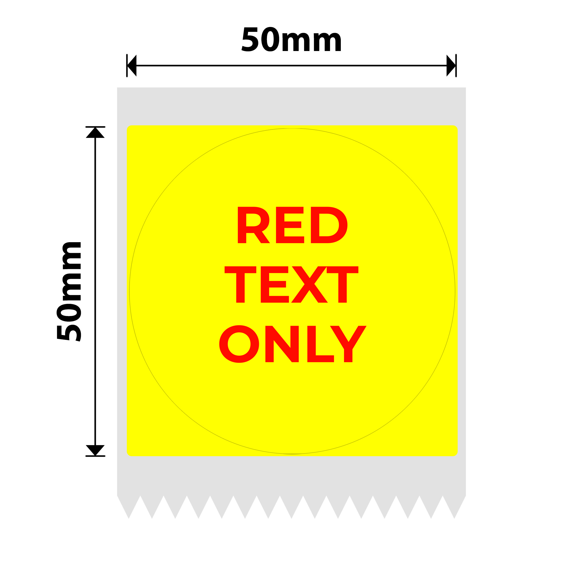 NB659 - NIIMBOT - B1 / B21 / B3S / B4 - 50X50MM - 145 YELLOW ROUND RED TEXT ONLY LABELS