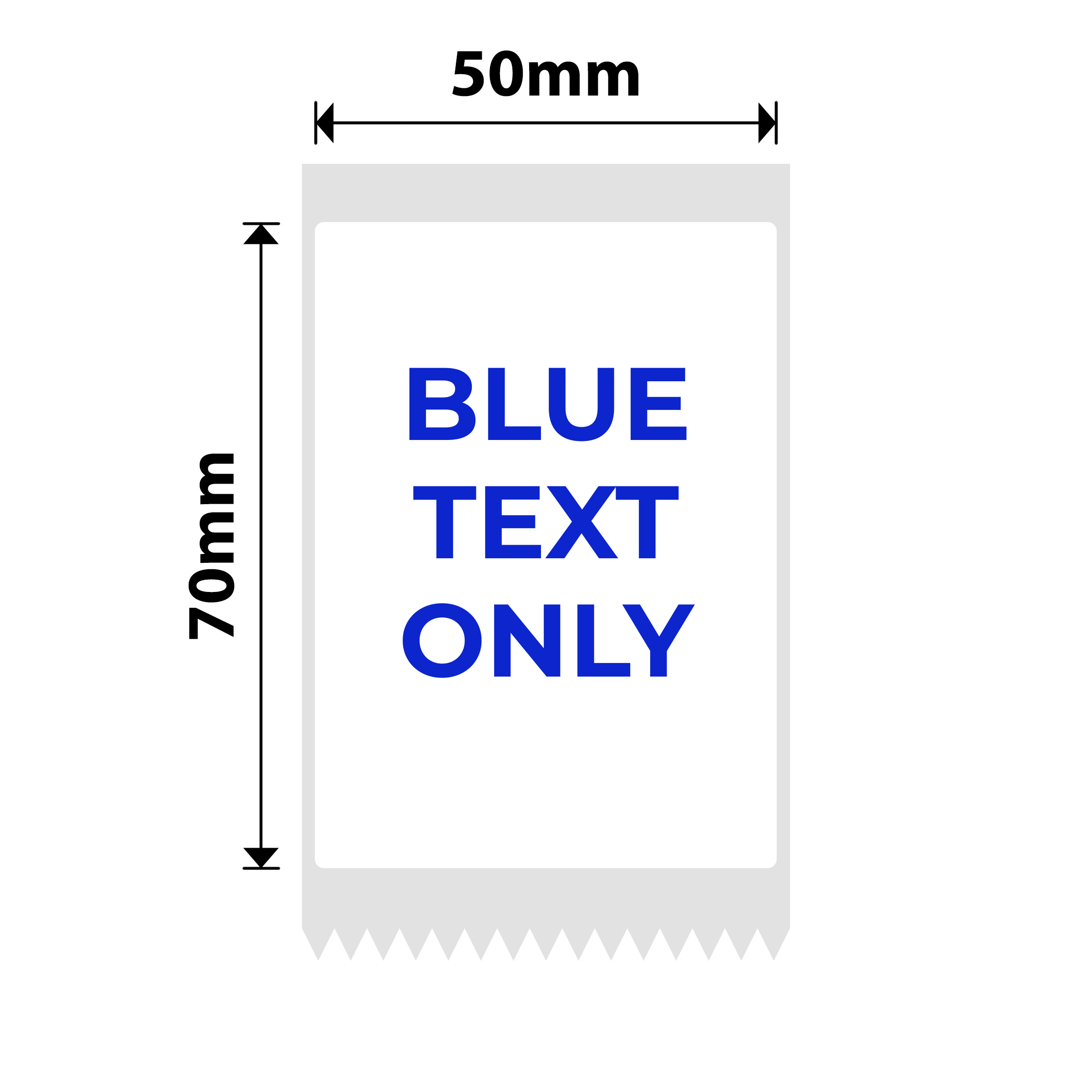 NB660 - NIIMBOT - B1 / B21 / B3S / B4 - 50X70MM - 105 WHITE BLUE TEXT ONLY LABELS