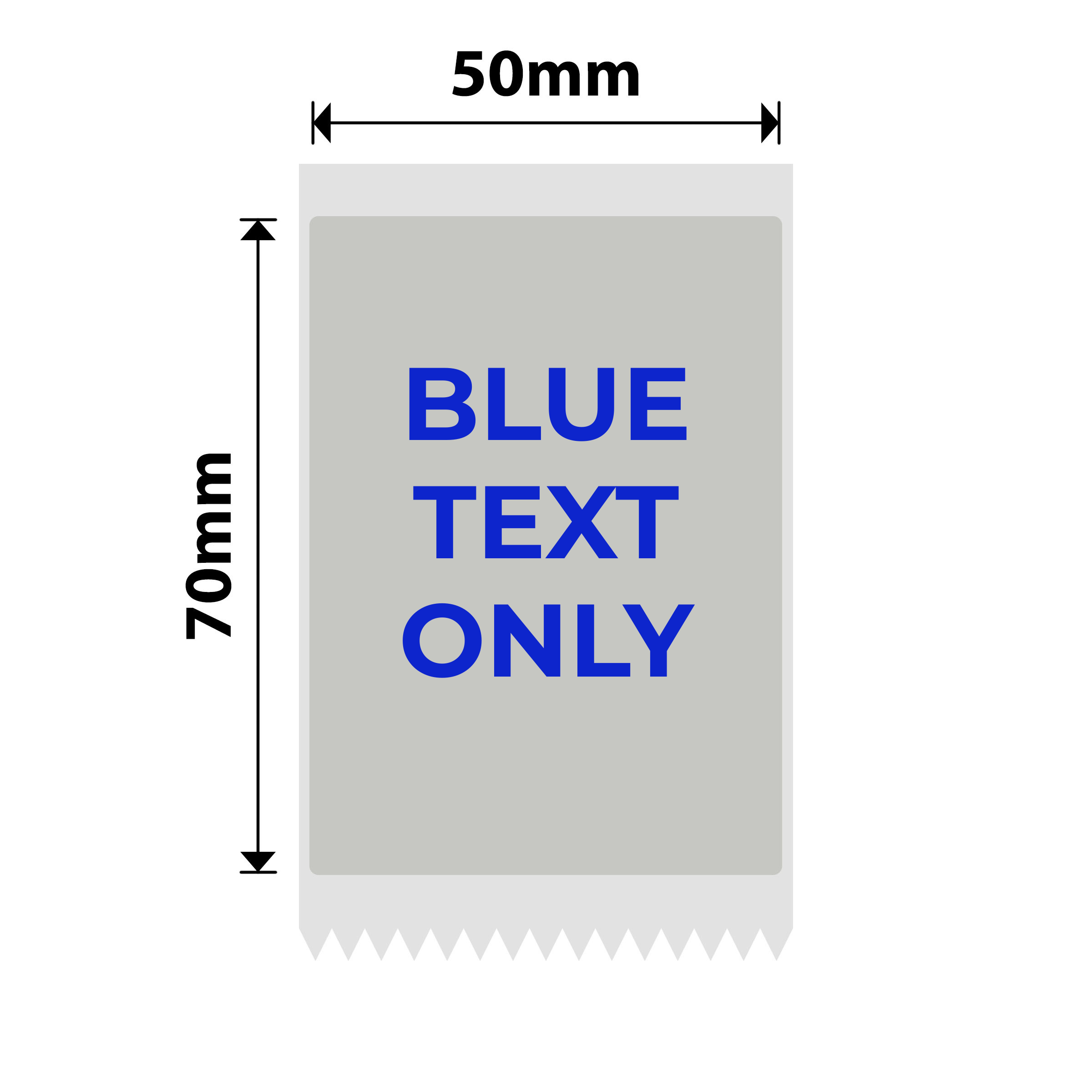 NB661 - NIIMBOT - B1 / B21 / B3S / B4 - 50X70MM - 90 SILVER GREY BLUE TEXT ONLY LABELS