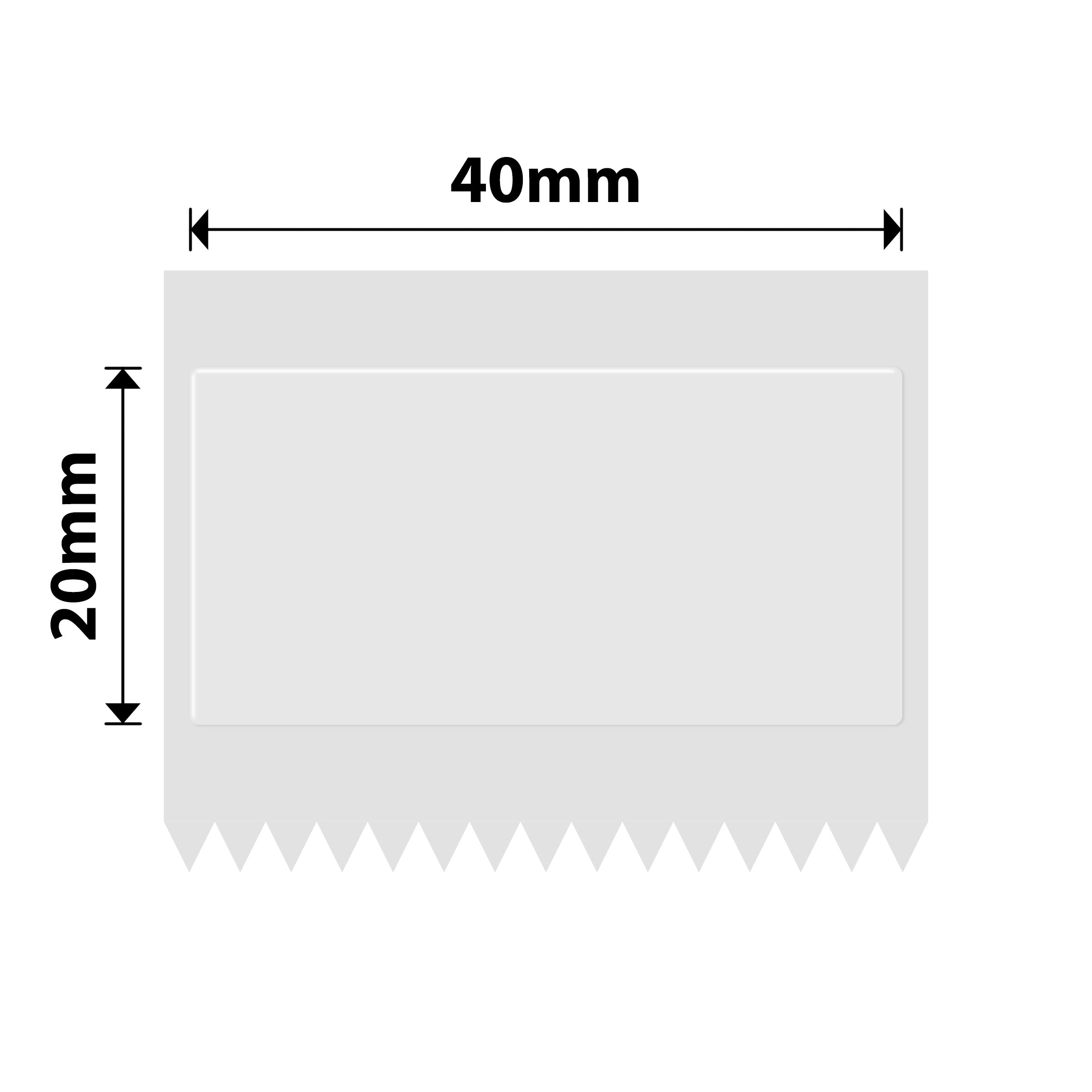 NB662 - NIIMBOT - B1 / B21 / B3S / B4 - 40X20MM - 315 TRANSPARENT BLUE TEXT ONLY LABELS