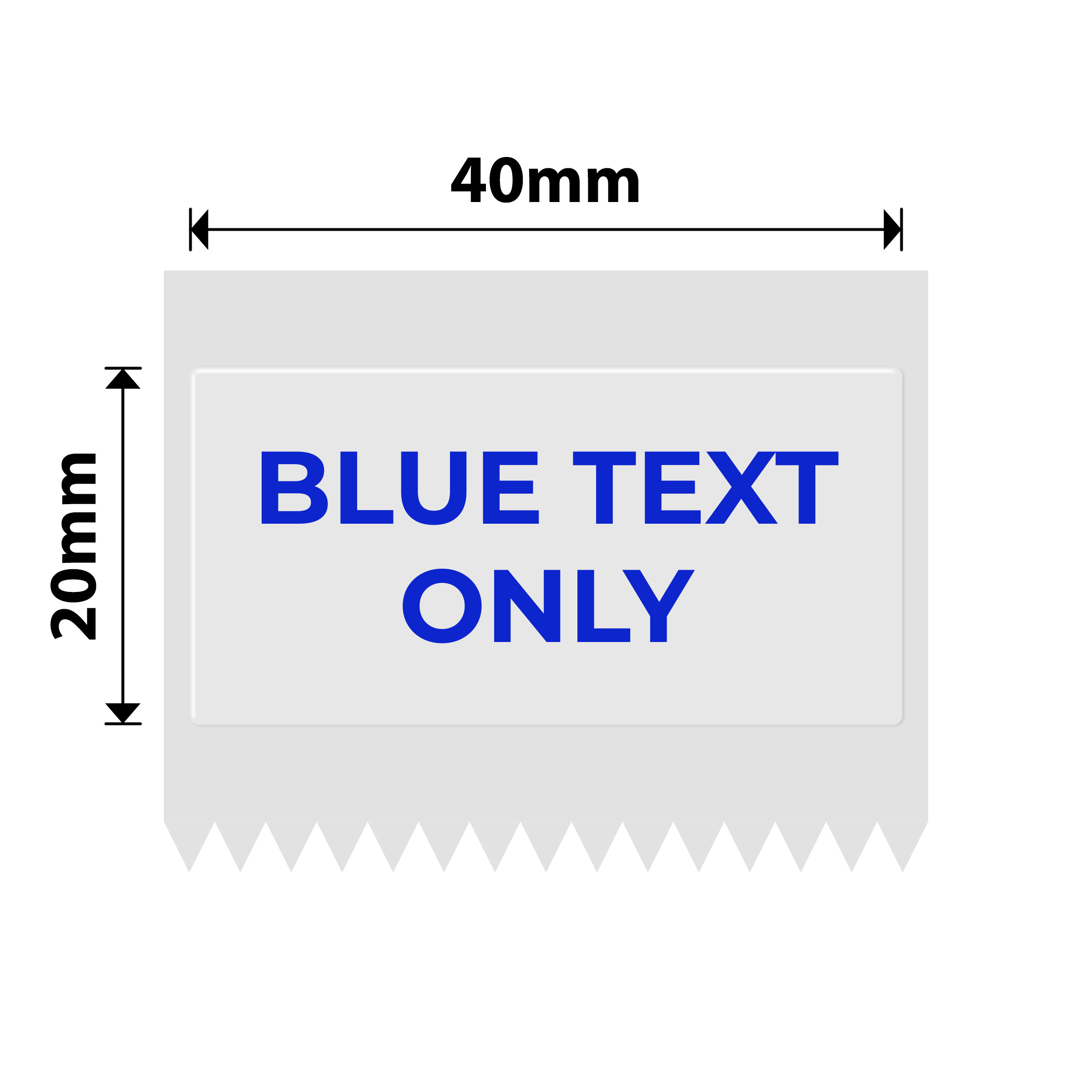 NB662 - NIIMBOT - B1 / B21 / B3S / B4 - 40X20MM - 315 TRANSPARENT BLUE TEXT ONLY LABELS