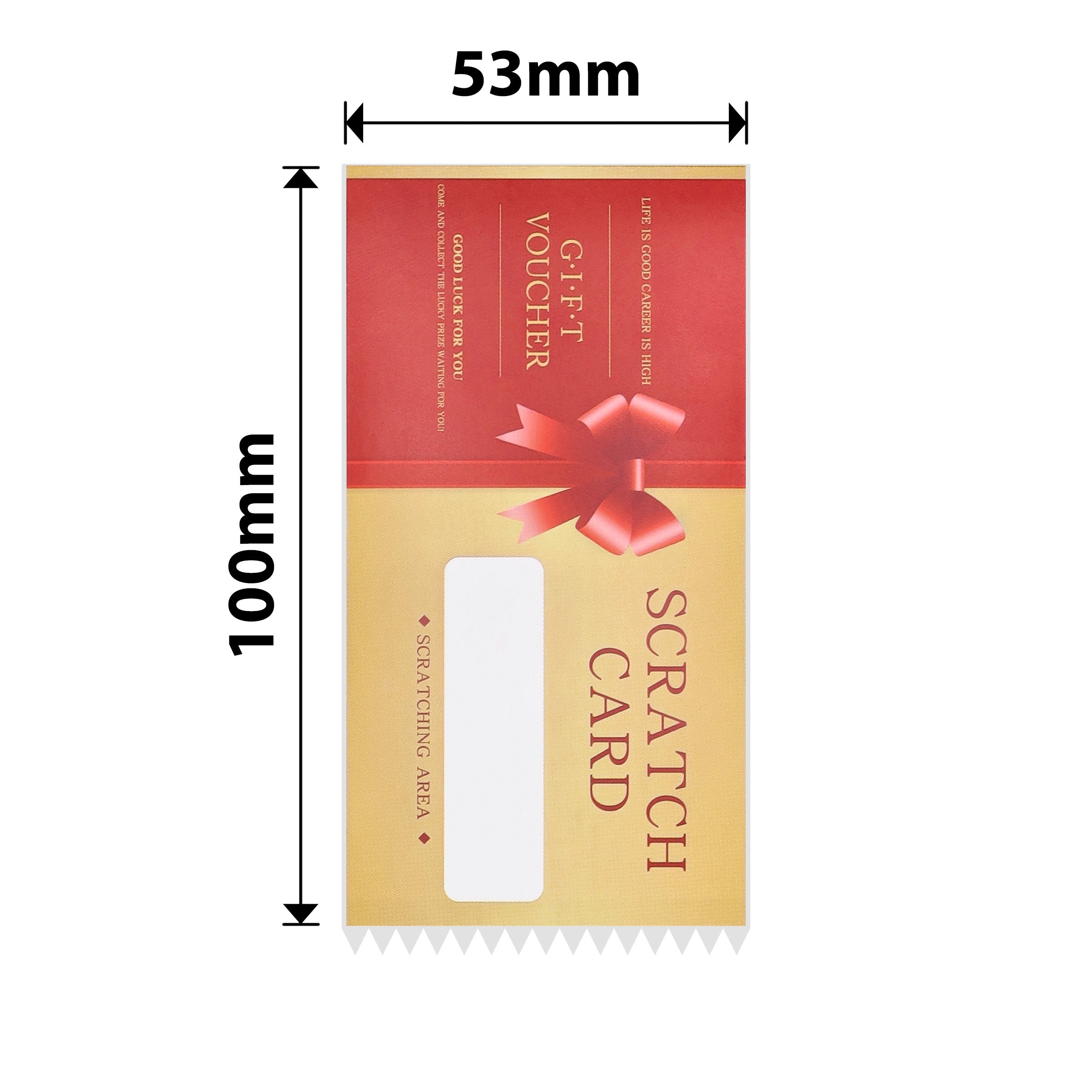 NB690 - NIIMBOT - B1 / B21 / B3S / B4 - 53X100MM - 55 GIFT SCRATCH CARD LABELS