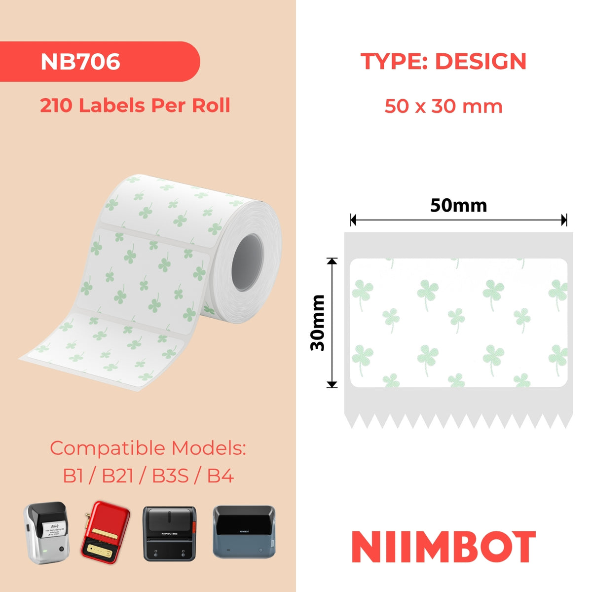 NIIMBOT - Gamma B - 50x30mm - Estate 010 - 230 etichette