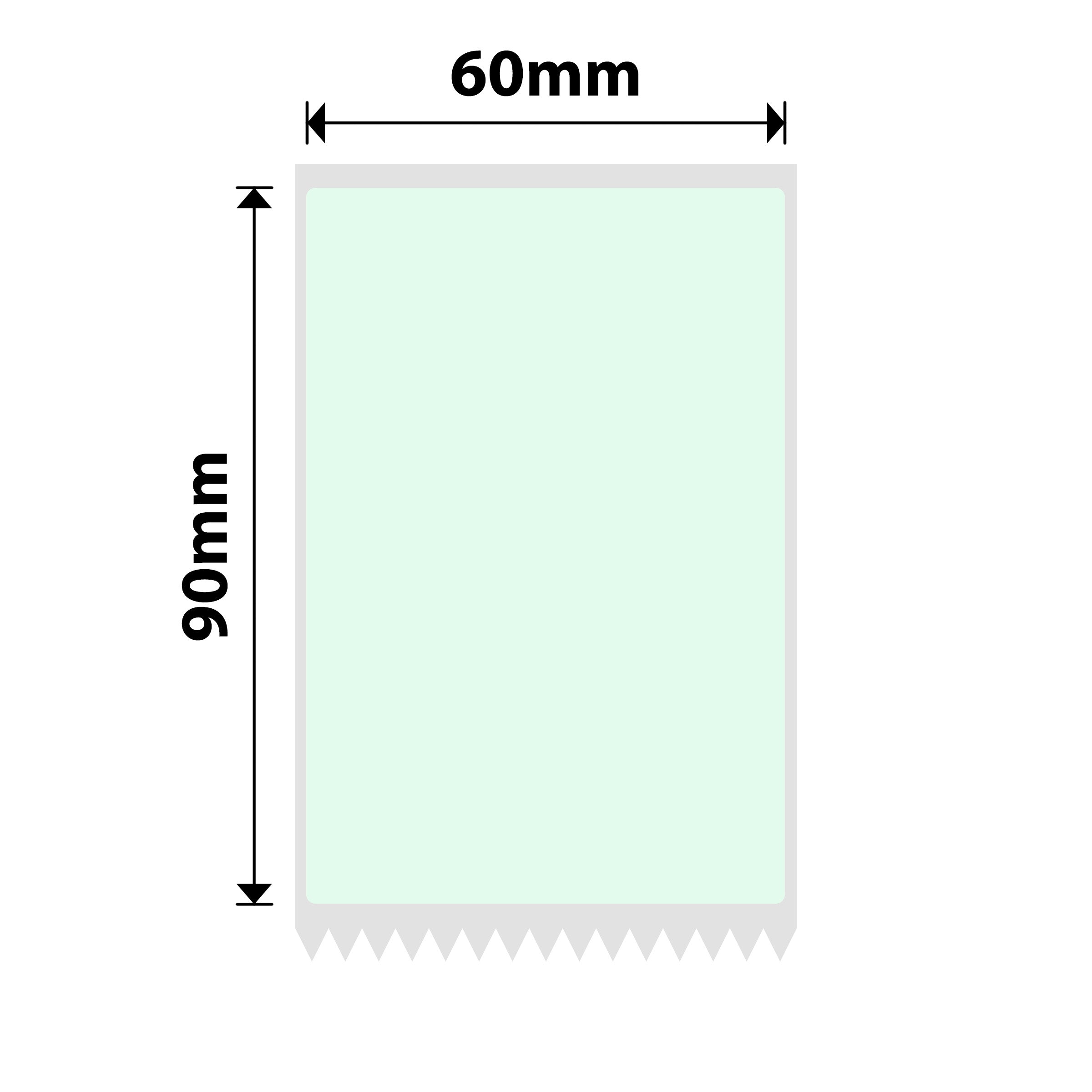 NB726 - NIIMBOT - K2 / K3 ONLY - 60*90MM - 340 LIGHT GREEN LABELS