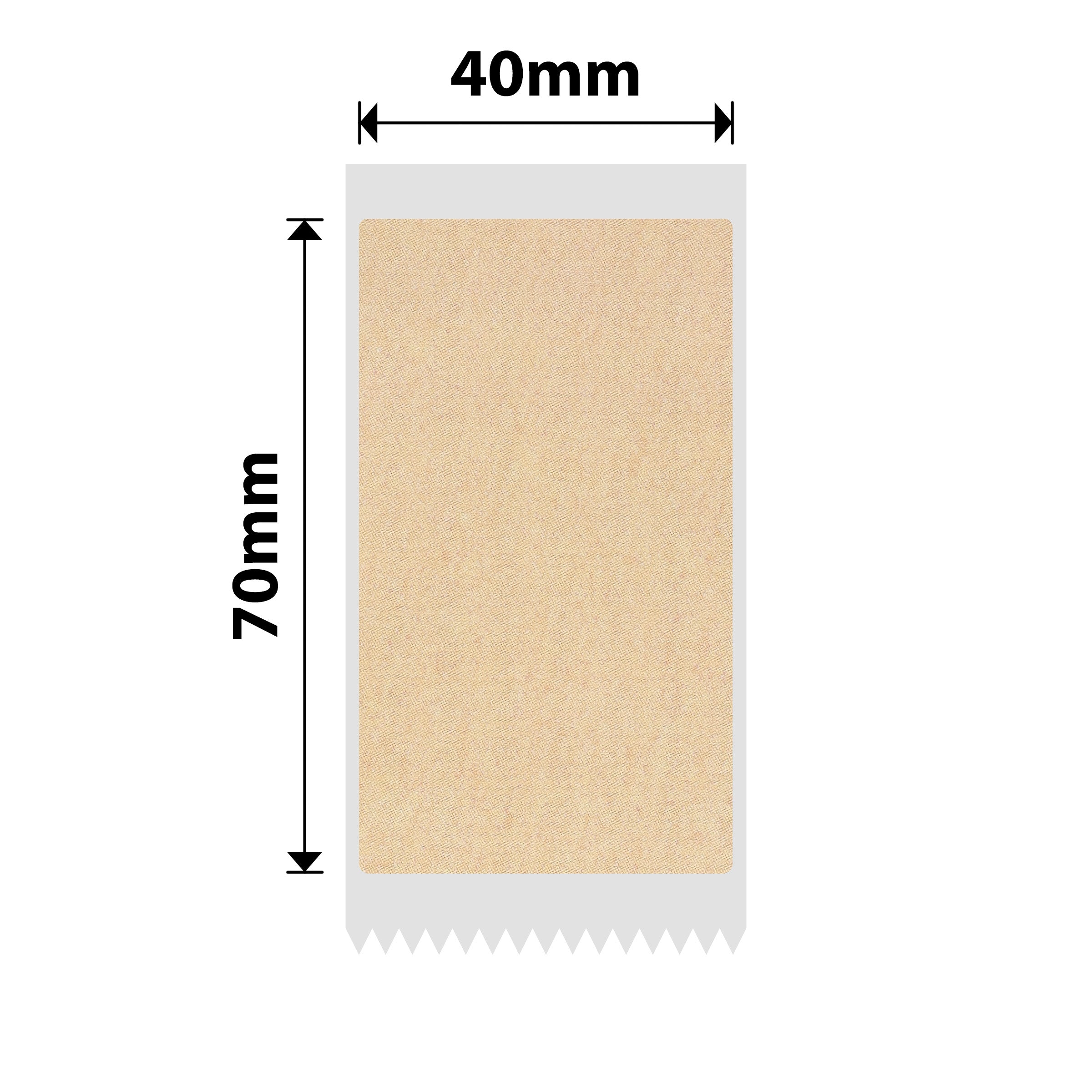 NB744 - NIIMBOT - B1 / B21 / B3S / B4 - 40X70MM - 105 KRAFT LABELS