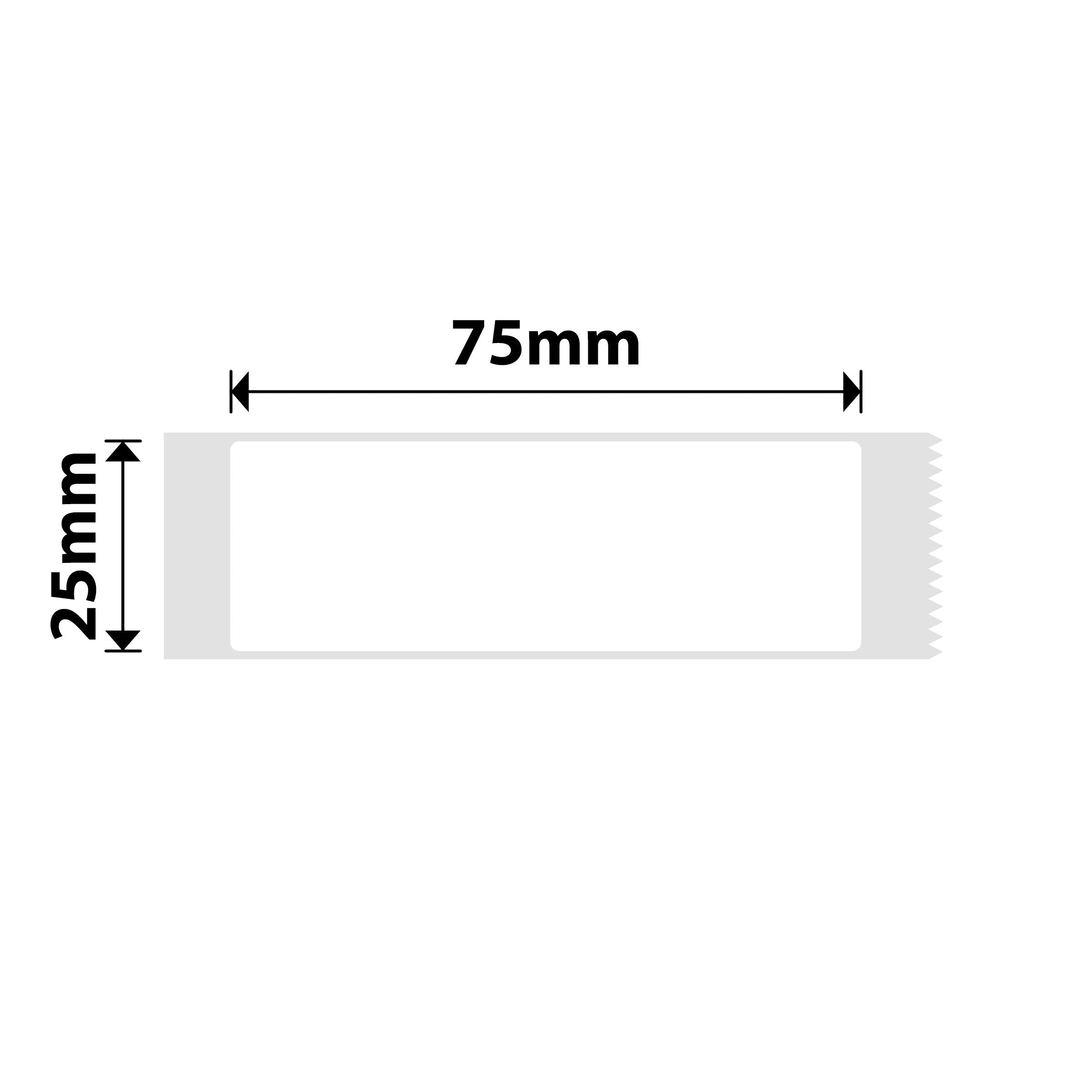 NB753 - NIIMBOT - D101 ONLY - 25X75MM - 90 WHITE LABELS