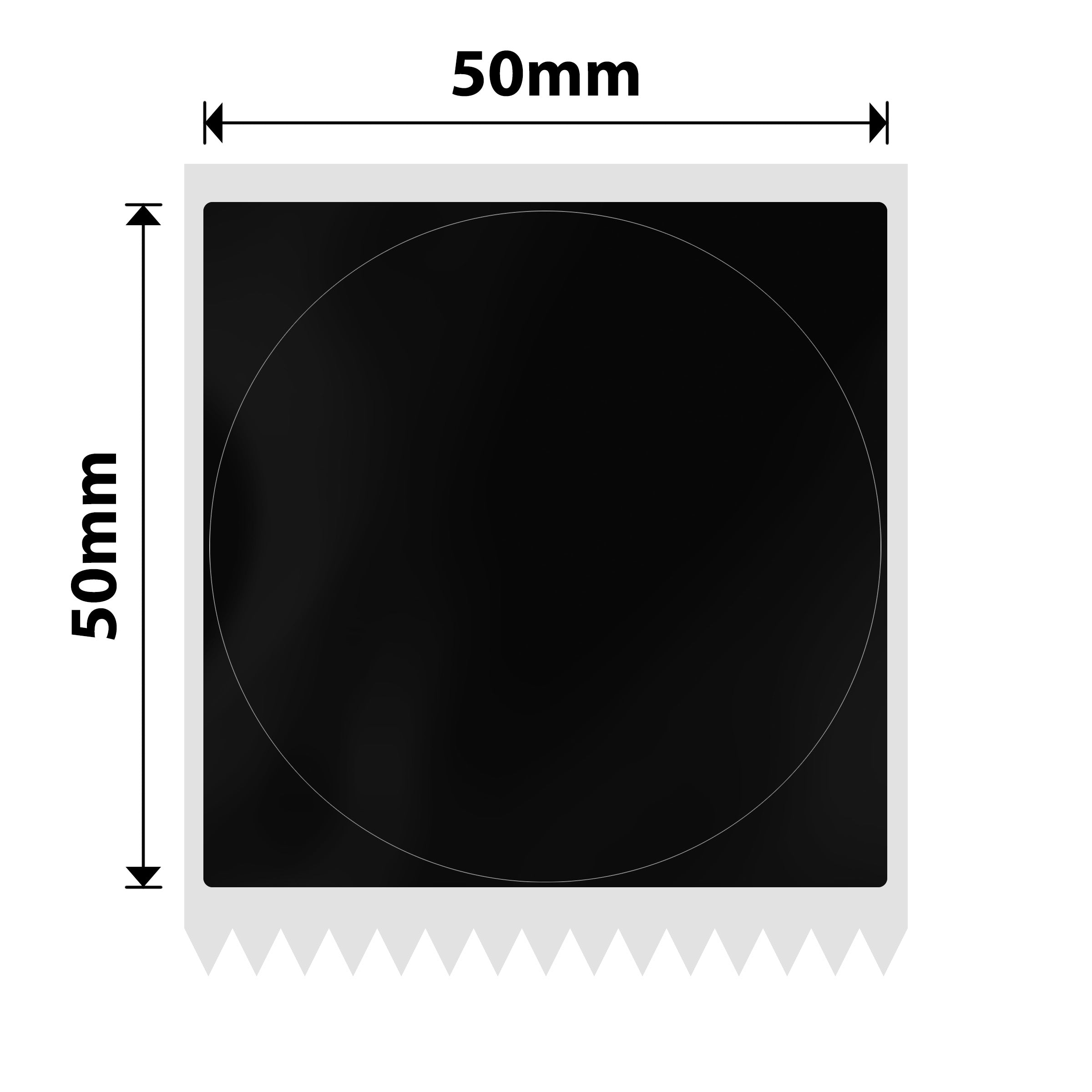 NB765 - NIIMBOT - M2 / M3 - 50X50MM - 150 BLACK ROUND LABELS