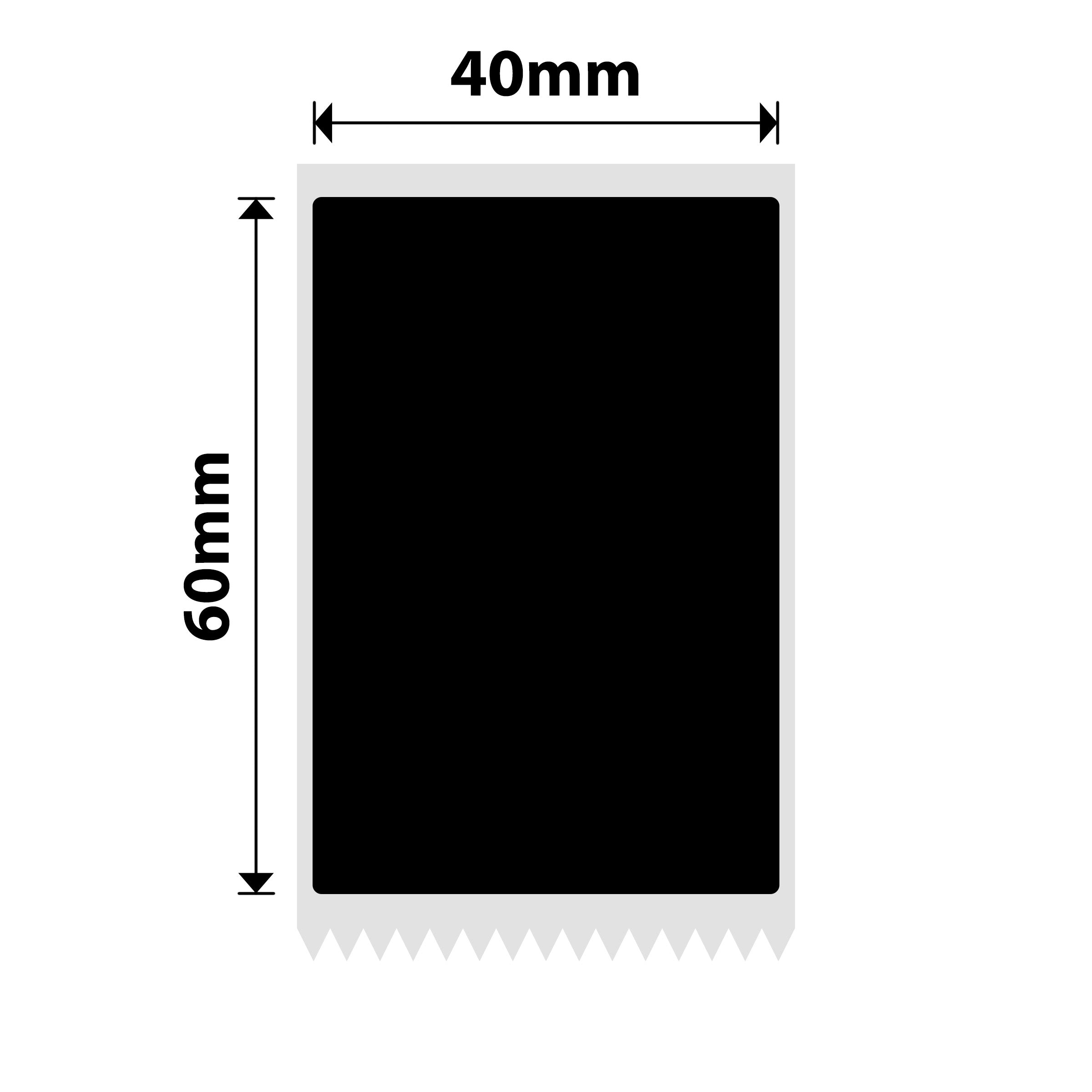 NB771 - NIIMBOT - M2 / M3 - 40X60MM - 115 MATTE BLACK LABELS
