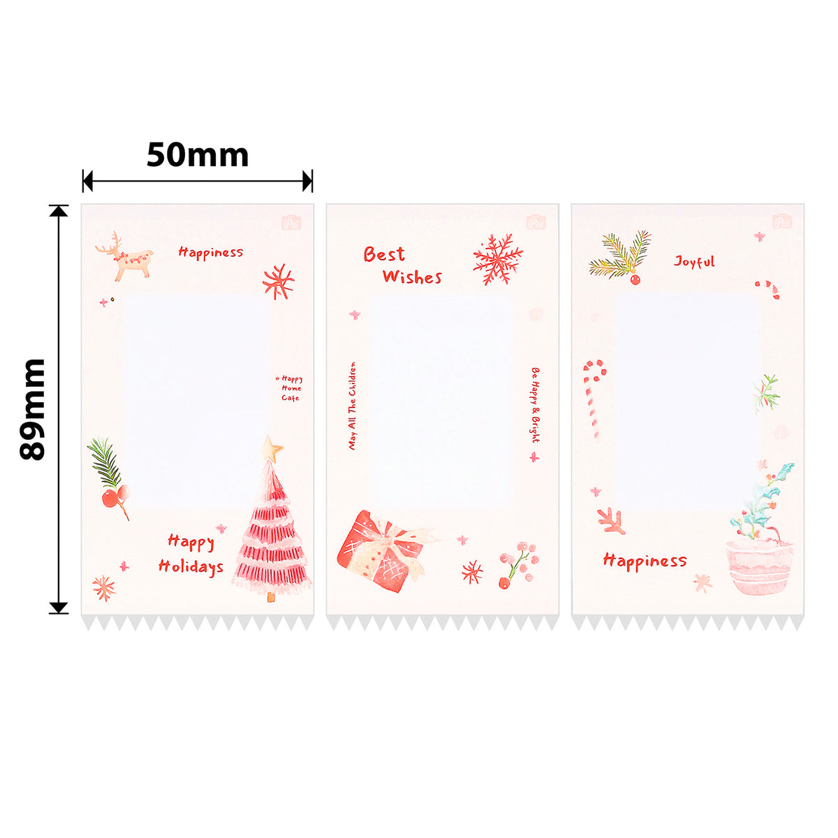 NIIMBOT-Gamme B Pro-50 x 89 mm-Niveaux de gris-Papier photo-Noël enneigé-90 étiquettes-CN