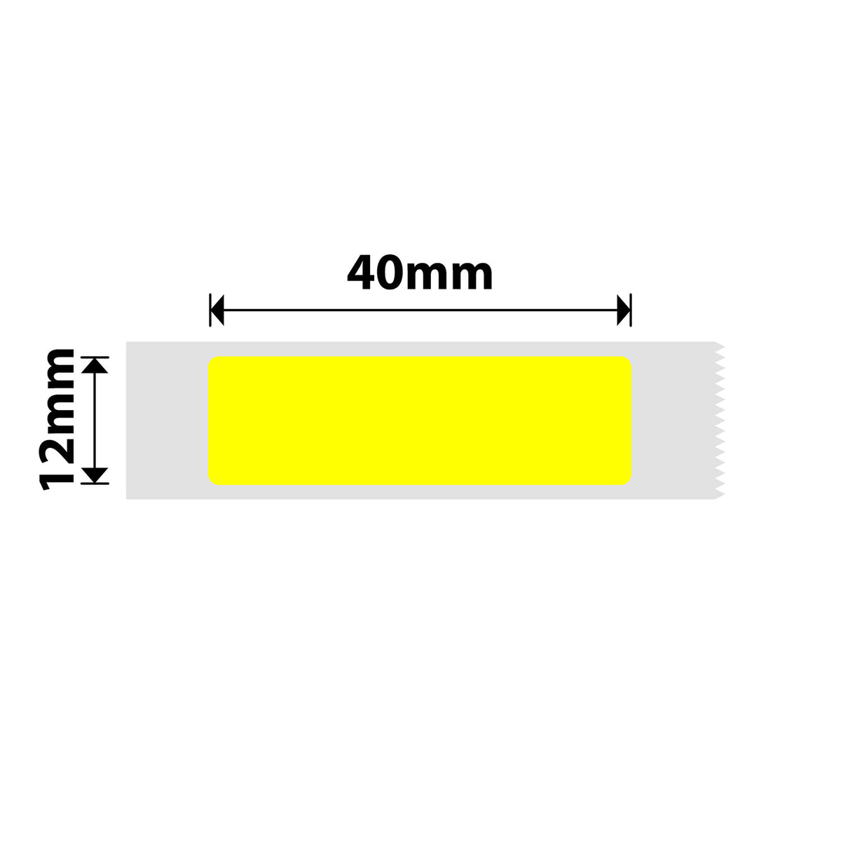 NIIMBOT - D11_H Only - 12x40mm - Yellow - Dual Colour - Red & Black Text - 155 Labels