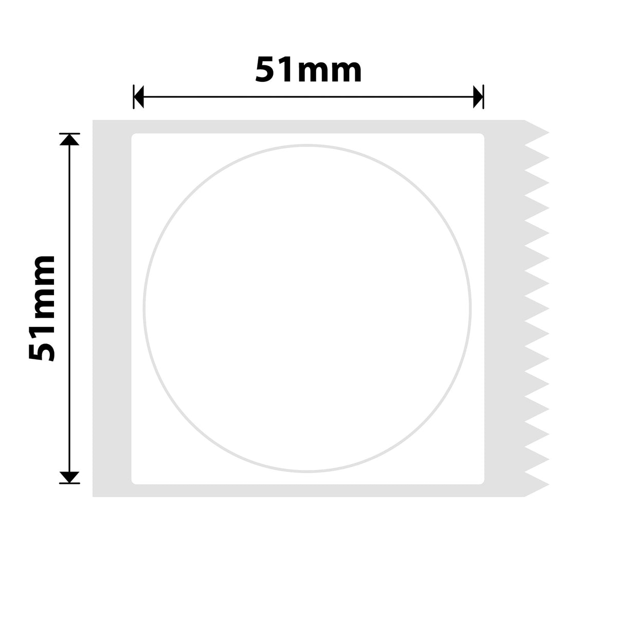 NIIMBOT - B Pro Range - 51x51mm - White Round - Dual Colour - Red & Black Text - 145 Labels