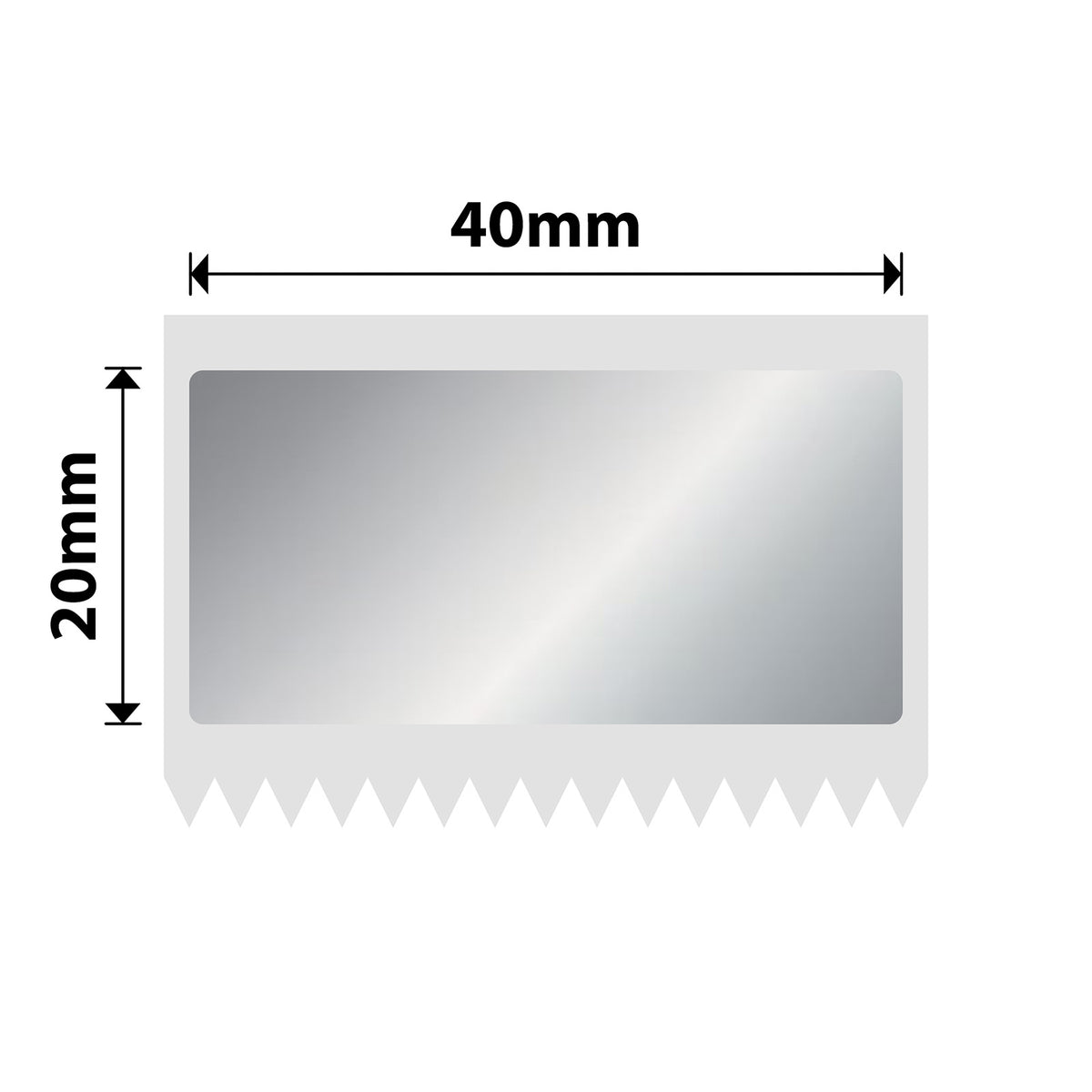NIIMBOT-M Gamme-40 x 20 mm-Argent mat-325 étiquettes
