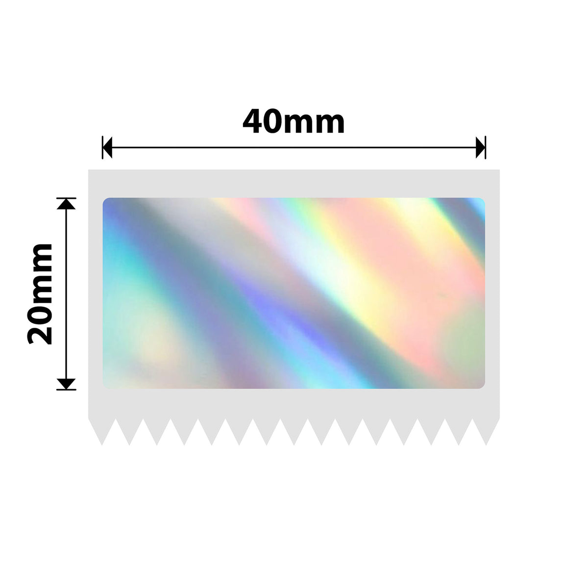 NIIMBOT - M Range - 40x20mm - Silver Laser Holographic - 345 Labels