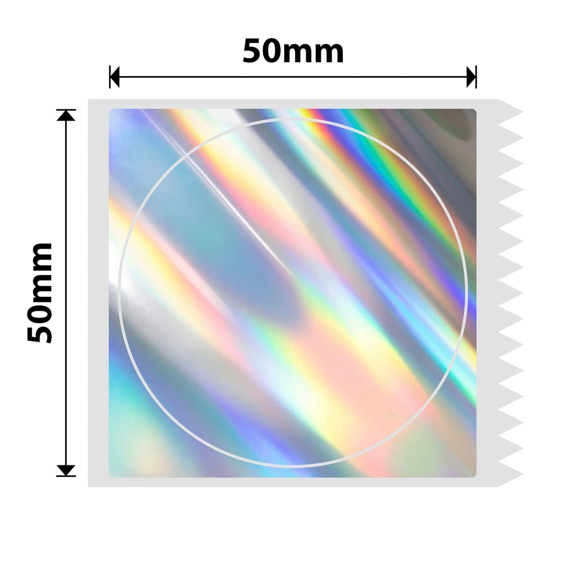 NIIMBOT - M Gamma - 50x50mm - Etichette rotonde olografiche argento per laser - 150 etichette
