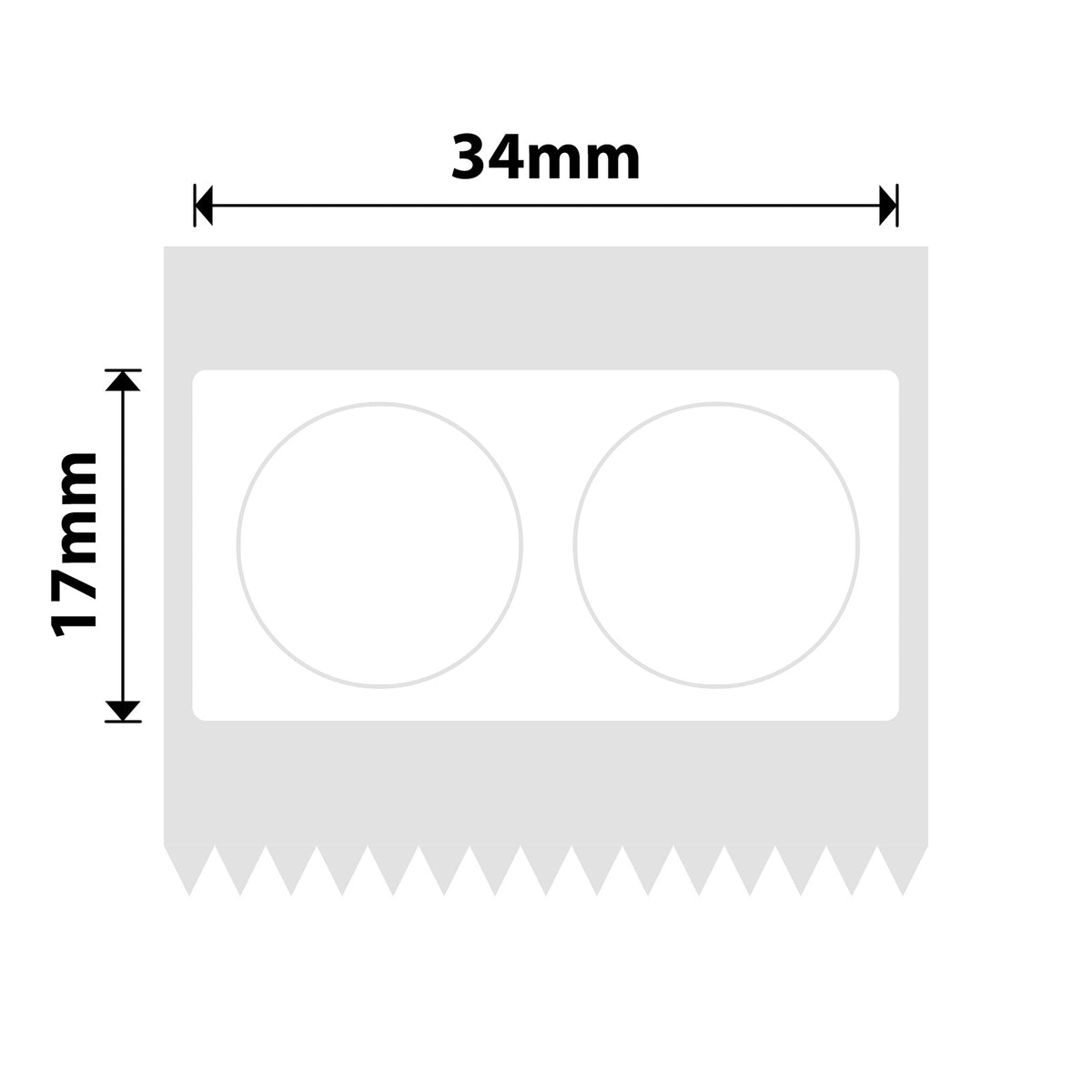 NIIMBOT - M Gamma - 34x17mm - Cerchio bianco - 345 etichette