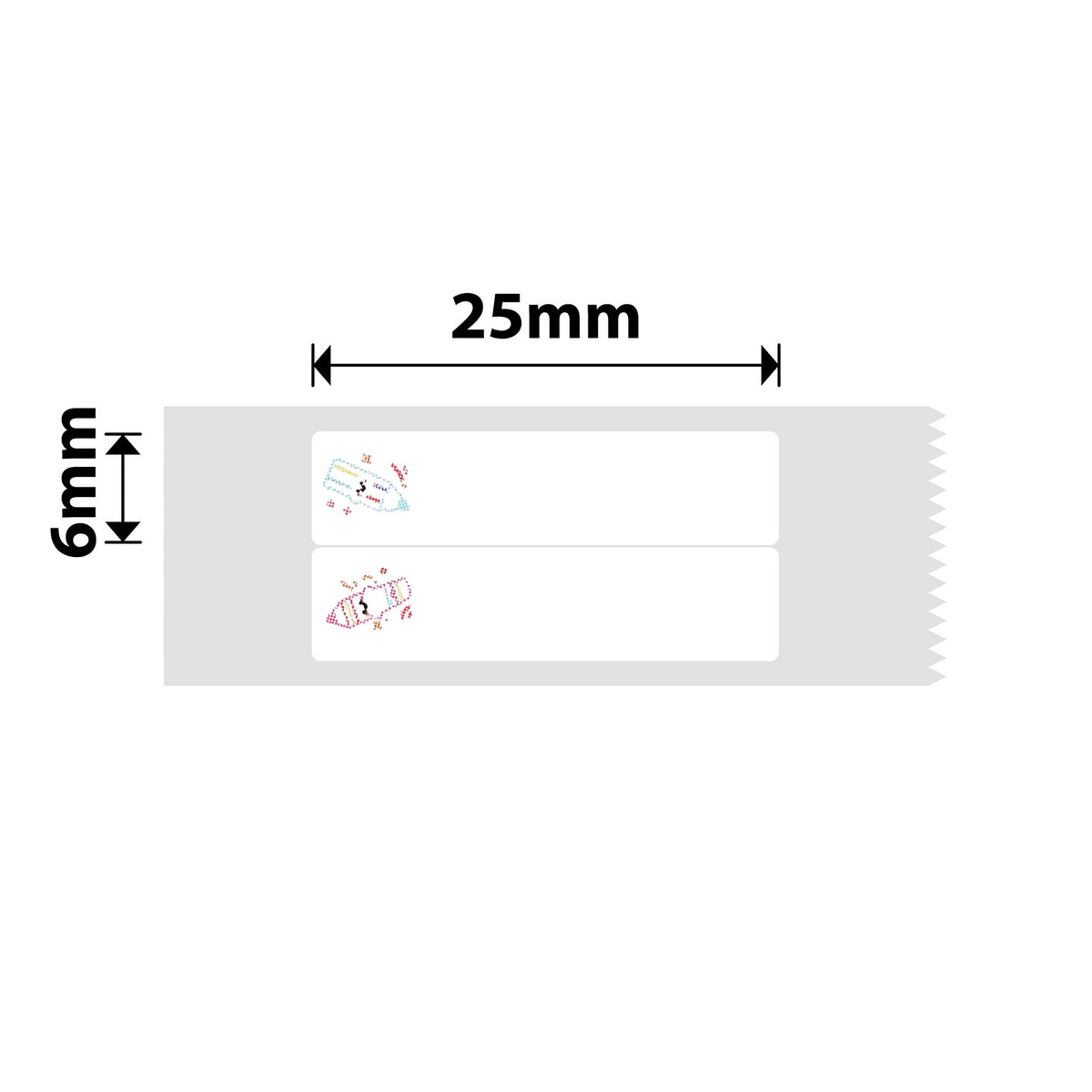 NIIMBOT - N1 - 6x25mm/2L - Divertente adesivo verticale a forma di penna - Etichette 420