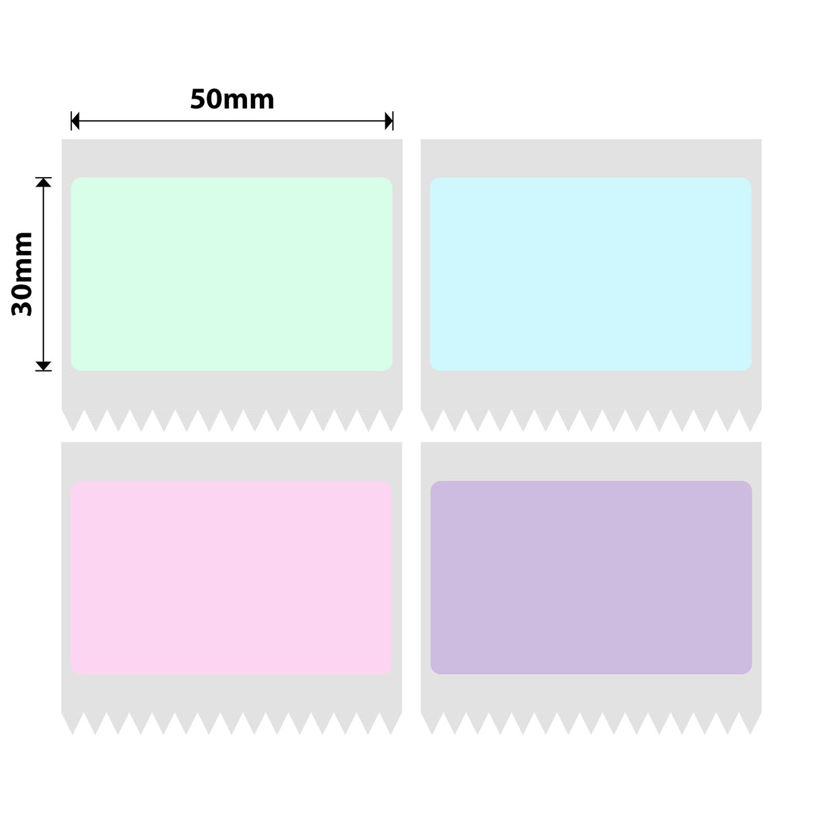 NIIMBOT - B Range - 50x30mm - Macaron - 230 Labels