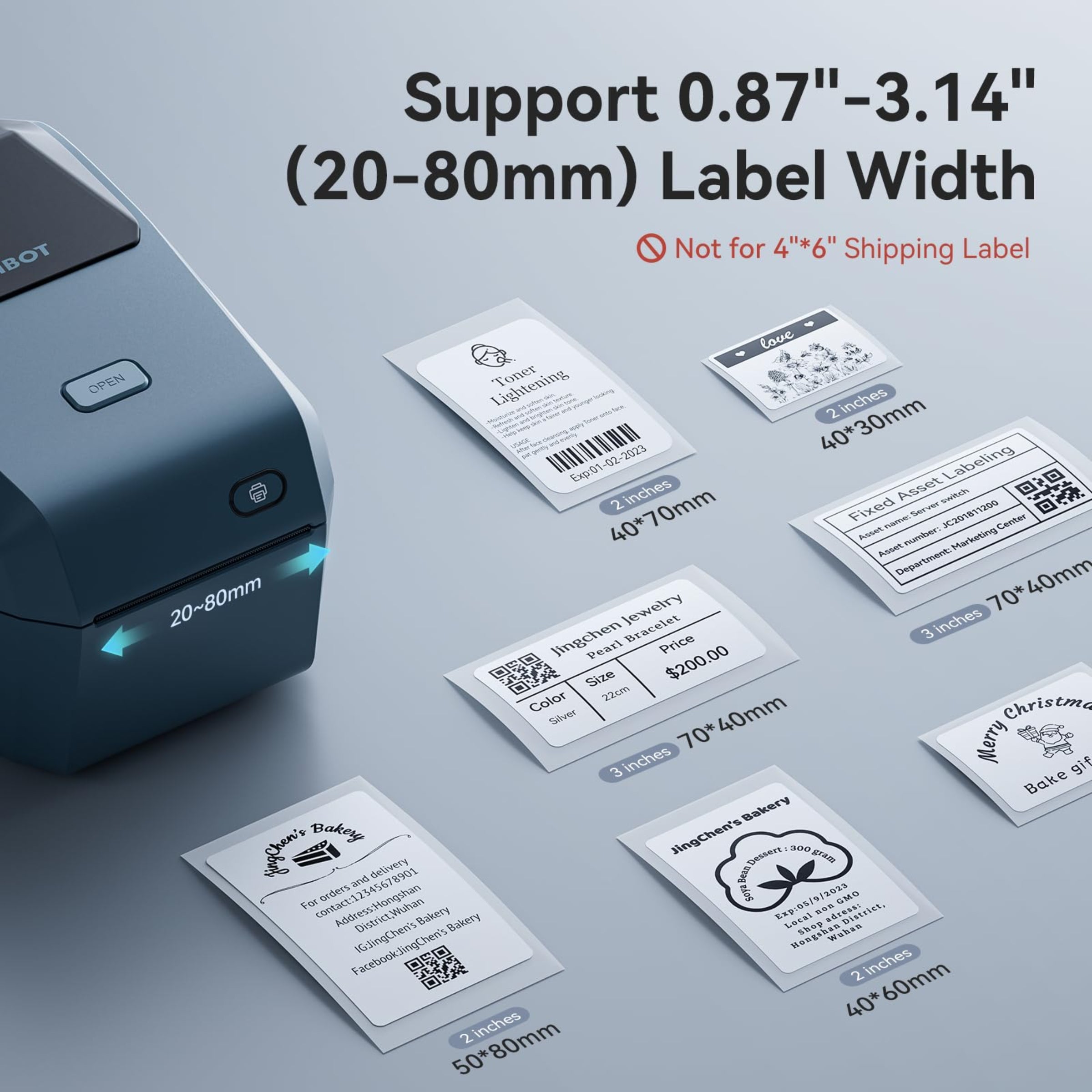 NB605 - NIIMBOT - K3 - THERMAL BUSINESS BLUETOOTH LABEL PRINTER - INCL 50X30MM LABEL ROLL WITH 900 LABELS