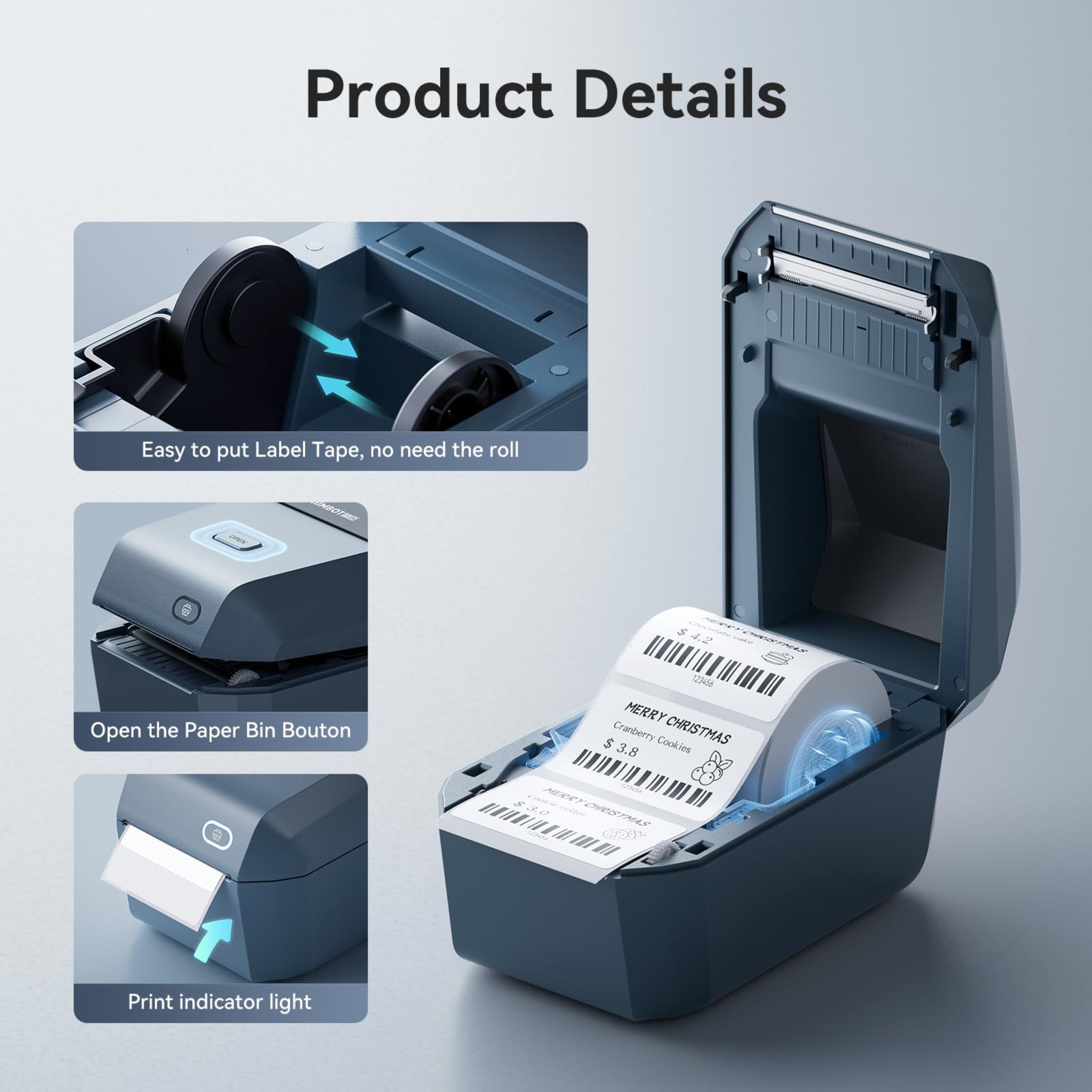 NB605 - NIIMBOT - K3 - THERMAL BUSINESS BLUETOOTH LABEL PRINTER - INCL 50X30MM LABEL ROLL WITH 900 LABELS